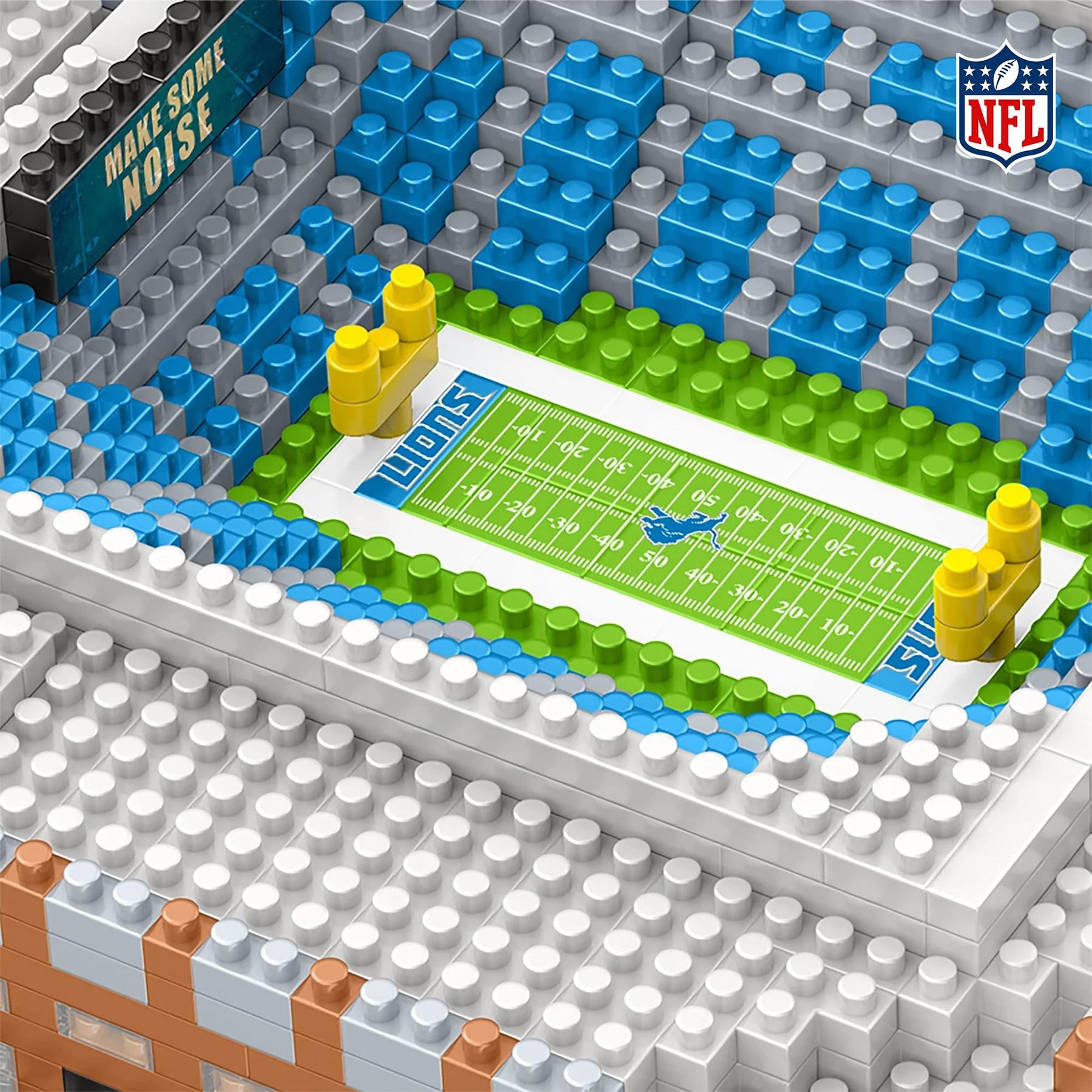 Detroit Lions NFL BRXLZ Mini Stadium 1201-Piece Building Block Set