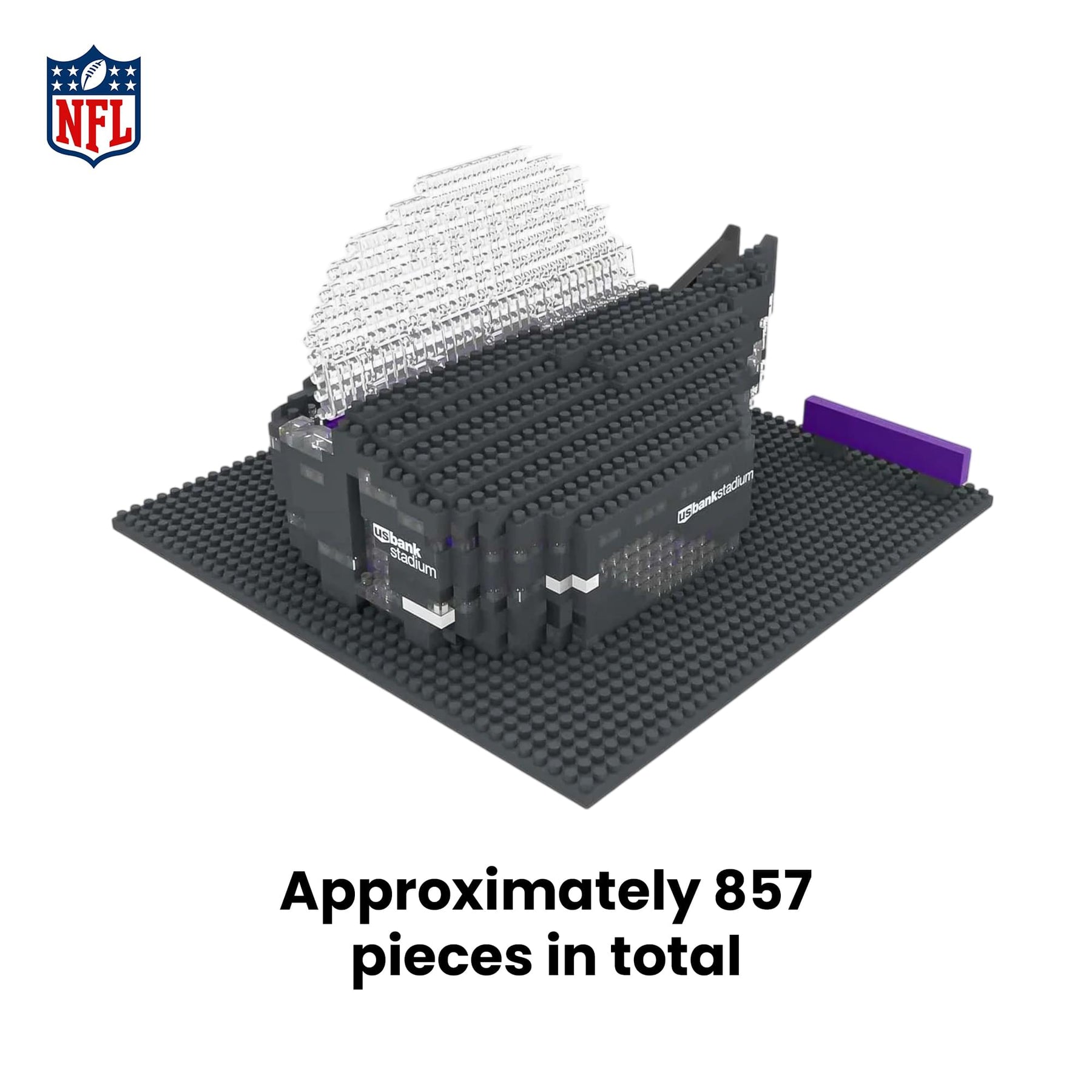 Minnesota Vikings NFL BRXLZ Mini Stadium 857-Piece Building Block Set