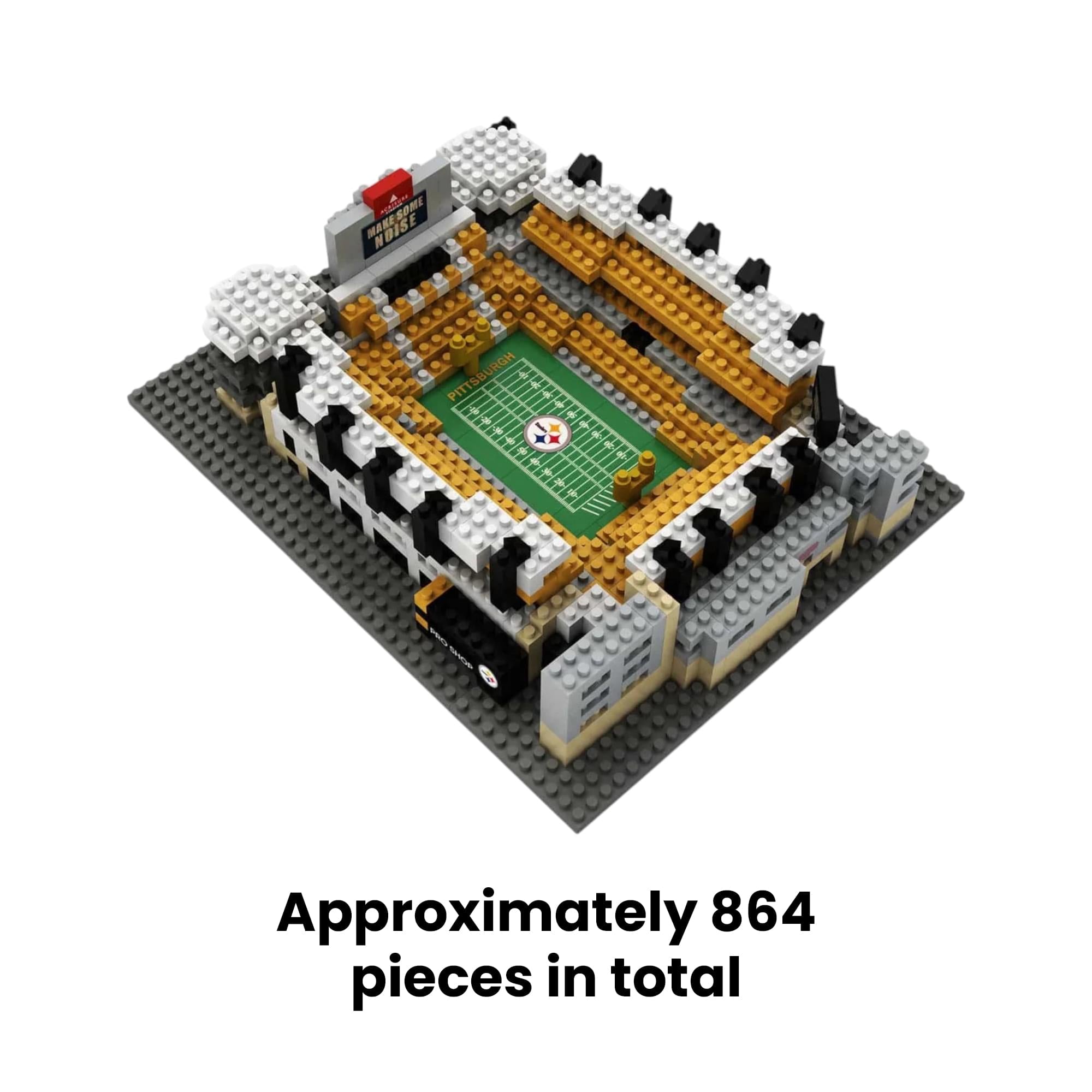 Pittsburgh Steelers NFL BRXLZ Mini Stadium 864-Piece Building Block Set