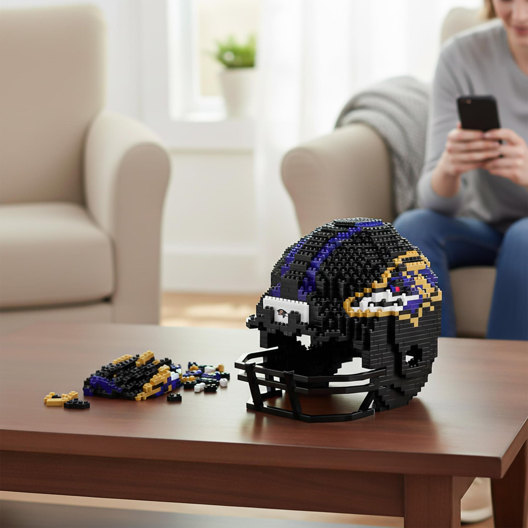 Baltimore Ravens NFL FOCO BRXLZ Helmet Building Block Set
