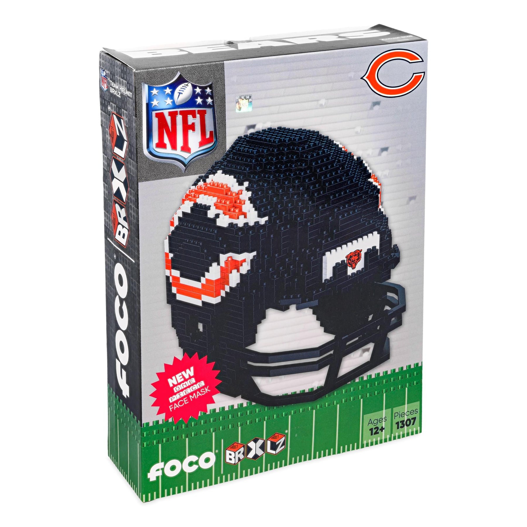 Chicago Bears NFL FOCO BRXLZ Helmet Building Block Set