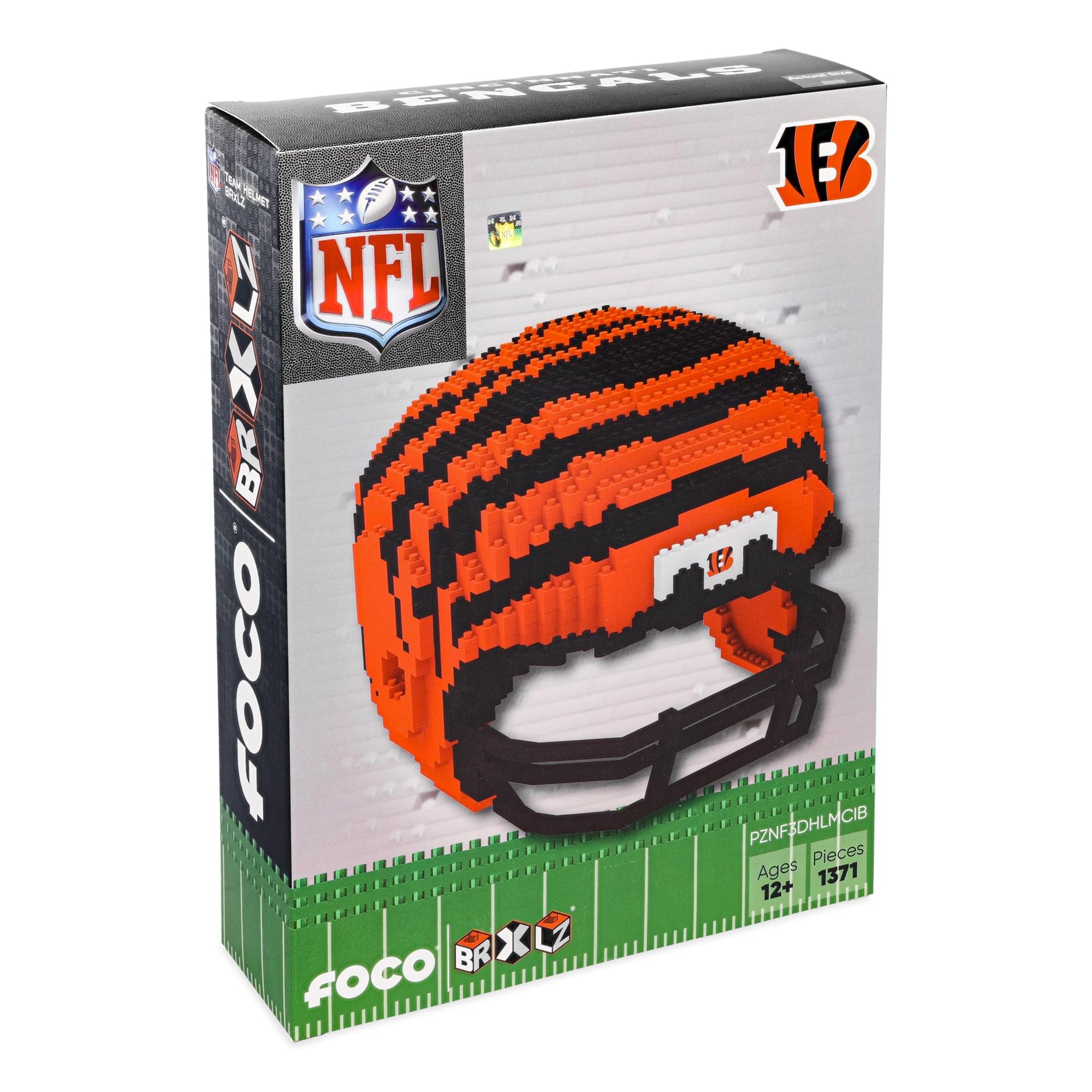 Cincinnati Bengals NFL FOCO BRXLZ Helmet Building Block Set