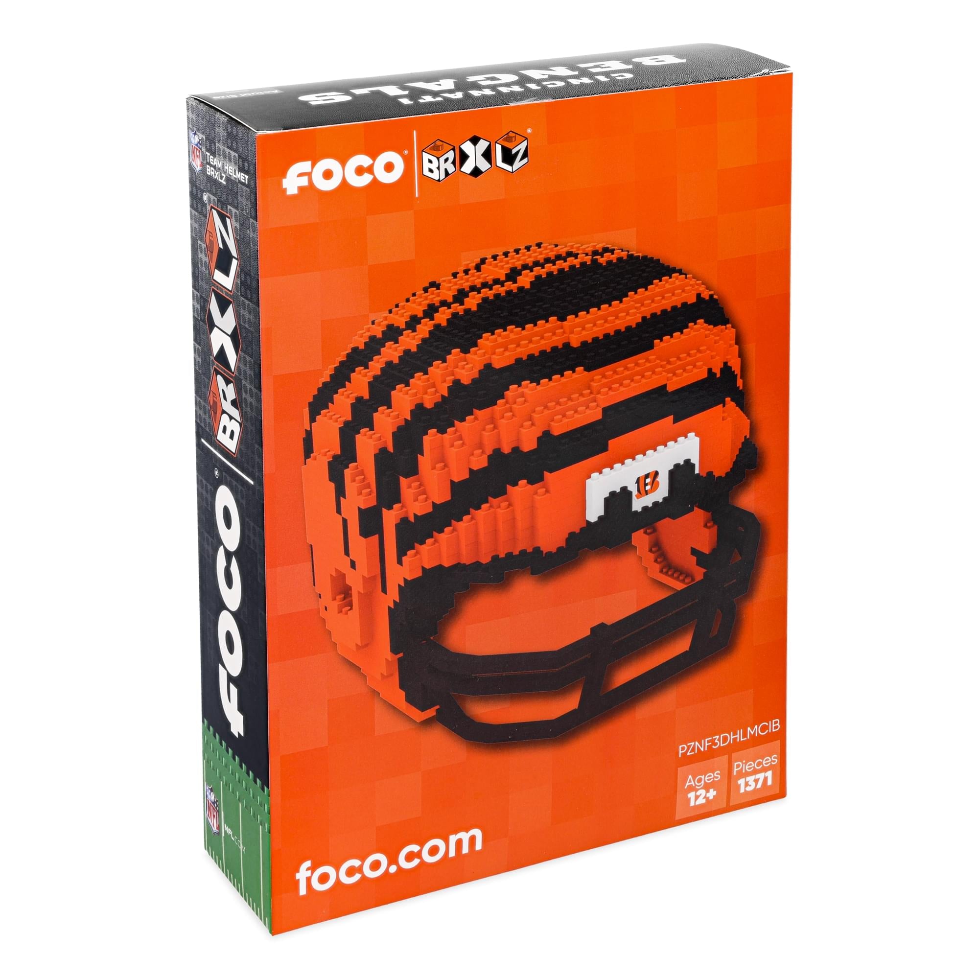 Cincinnati Bengals NFL FOCO BRXLZ Helmet Building Block Set