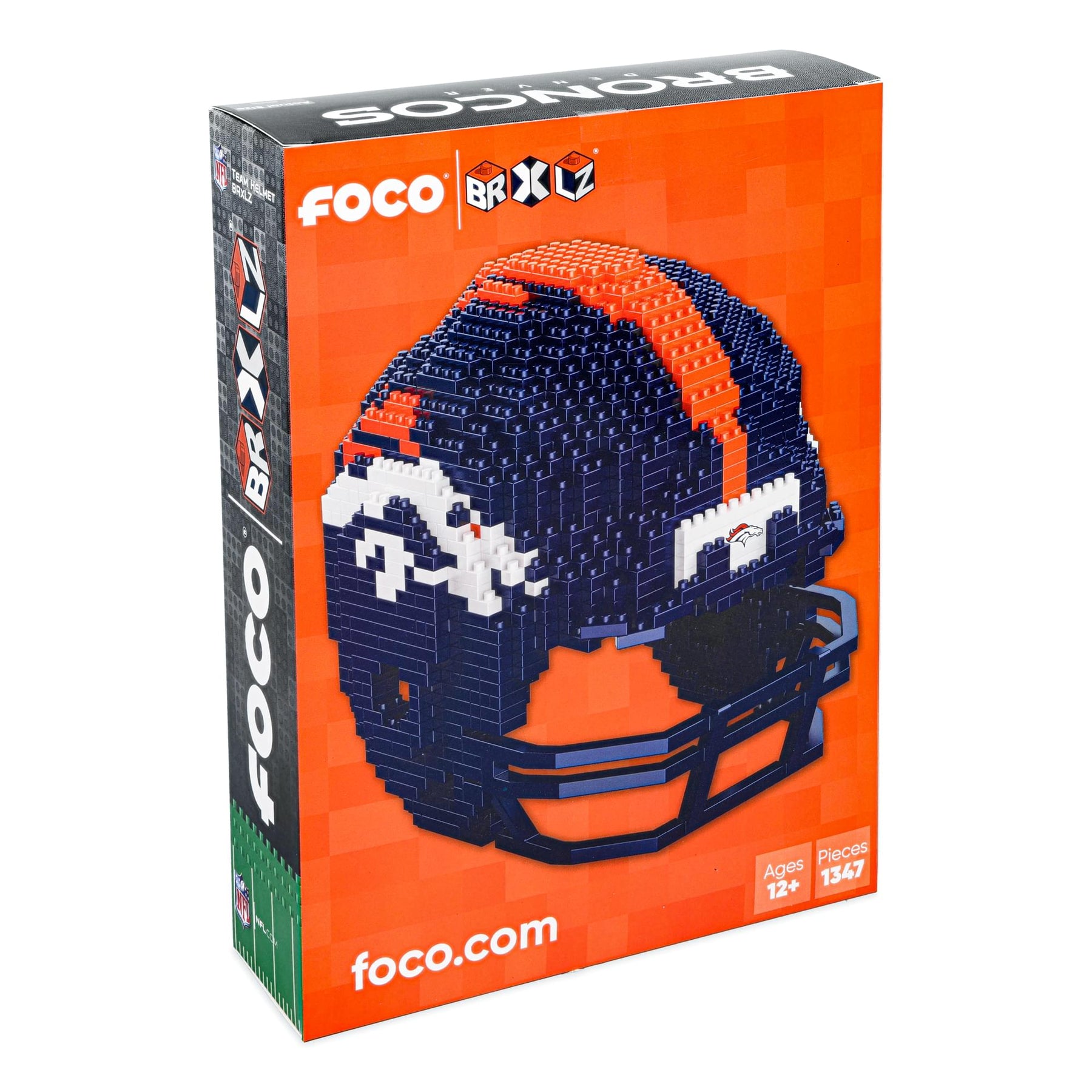 Denver Broncos NFL FOCO BRXLZ Helmet Building Block Set