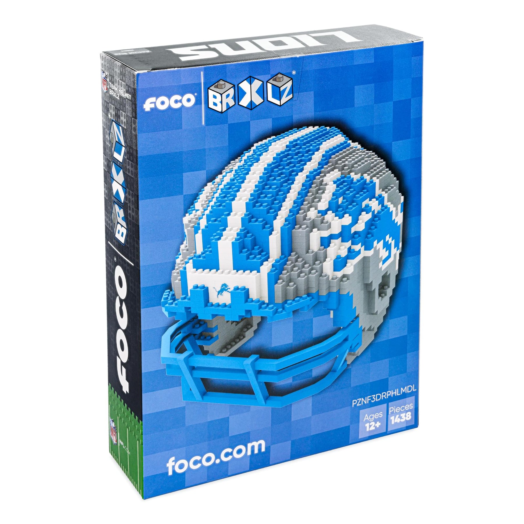 Detroit Lions NFL FOCO BRXLZ Helmet Building Block Set