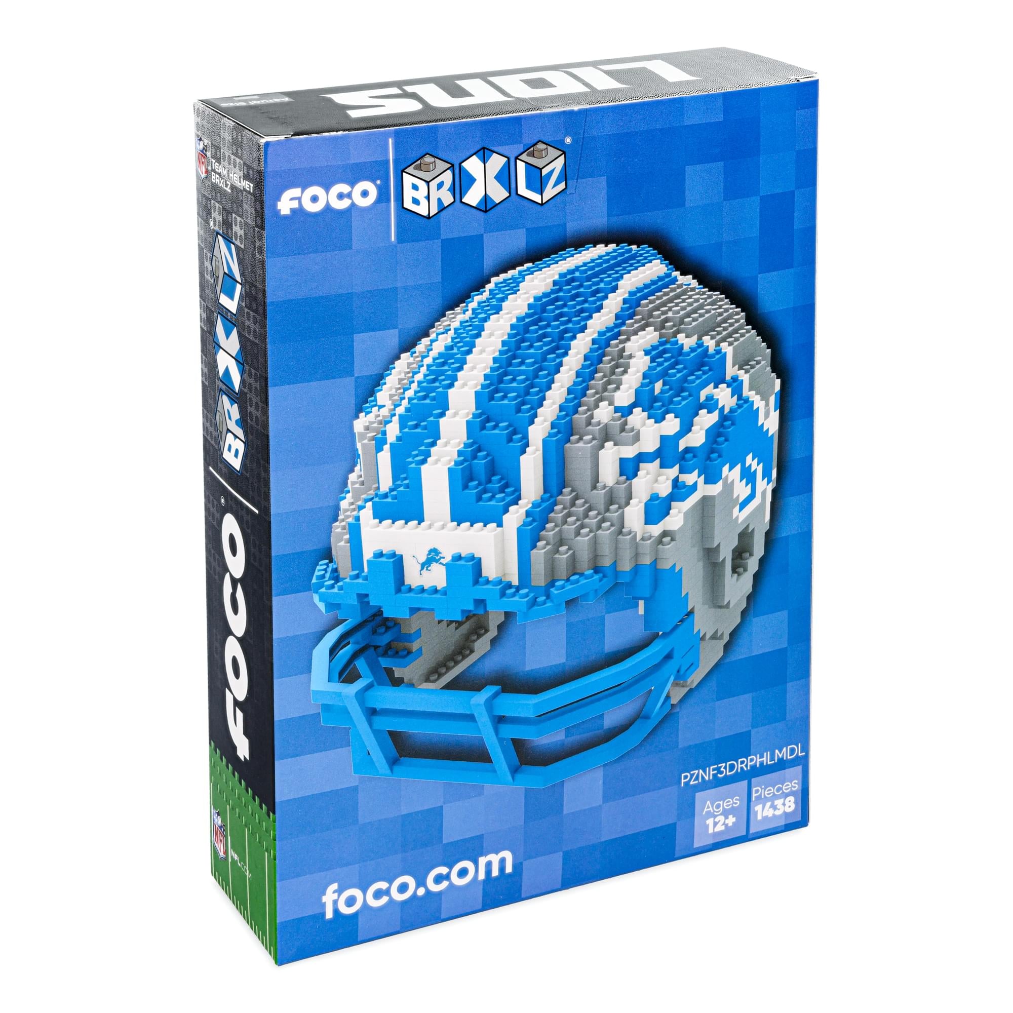 Detroit Lions NFL FOCO BRXLZ Helmet Building Block Set