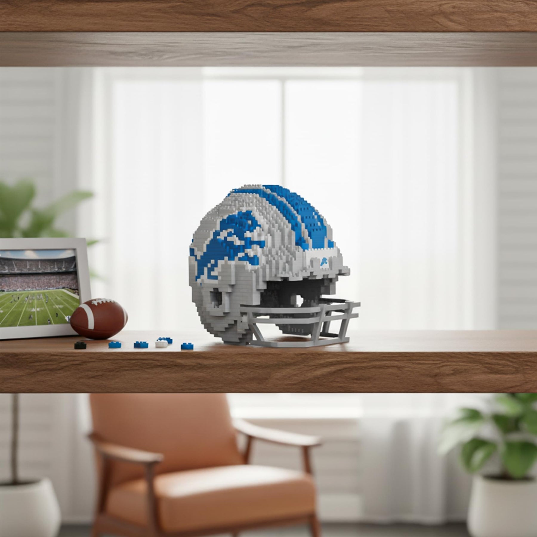 Detroit Lions NFL FOCO BRXLZ Helmet Building Block Set