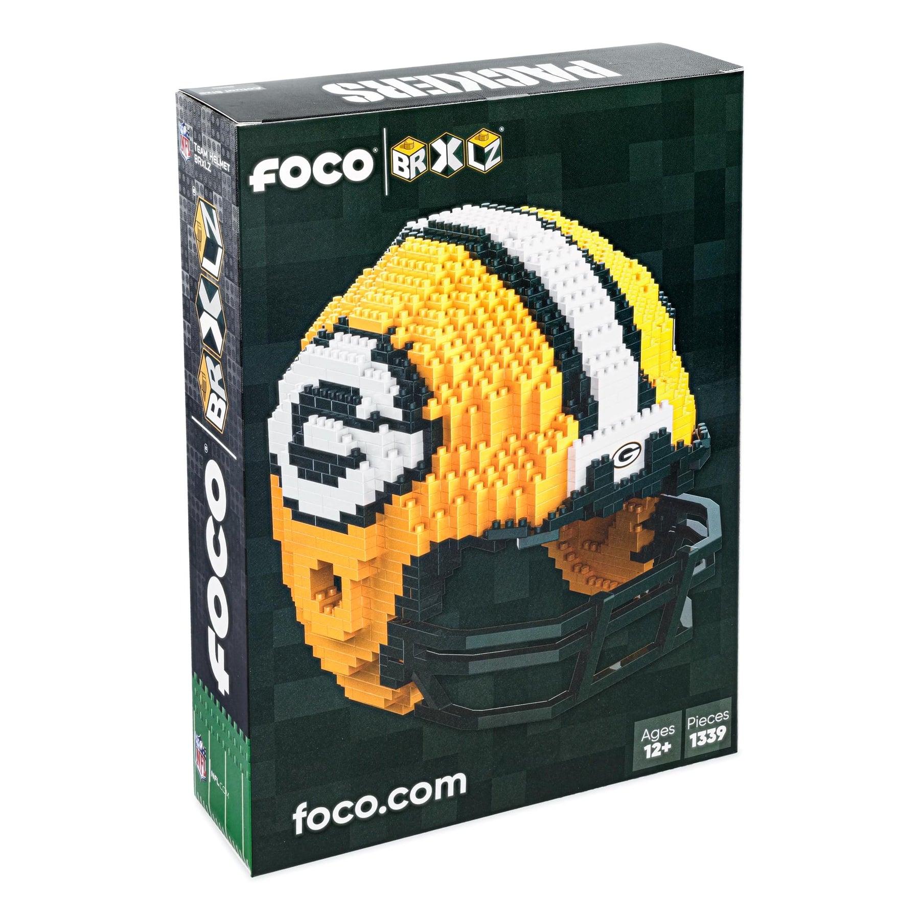 Green Bay Packers NFL FOCO BRXLZ Helmet Building Block Set