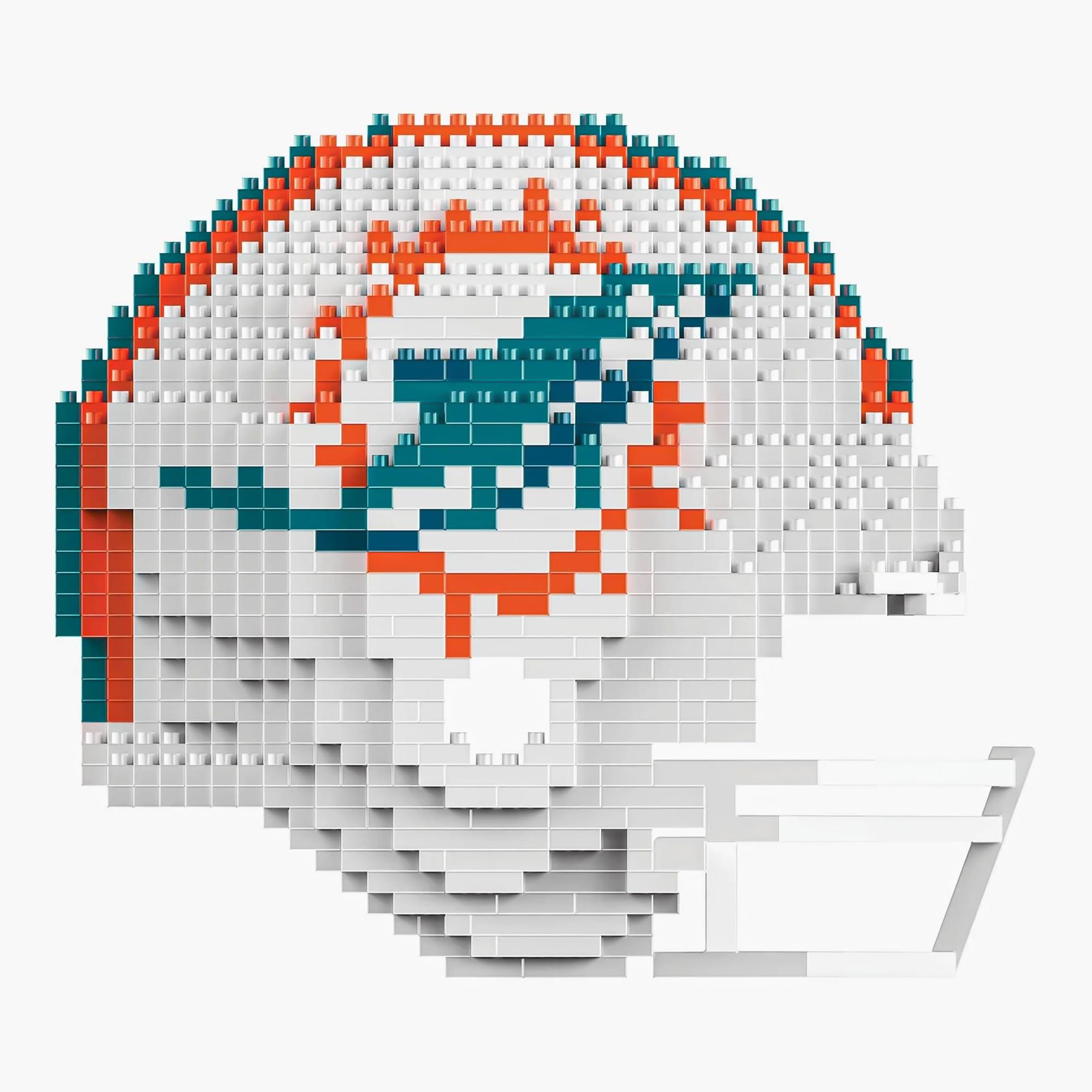 Miami Dolphins NFL FOCO BRXLZ Helmet Building Block Set