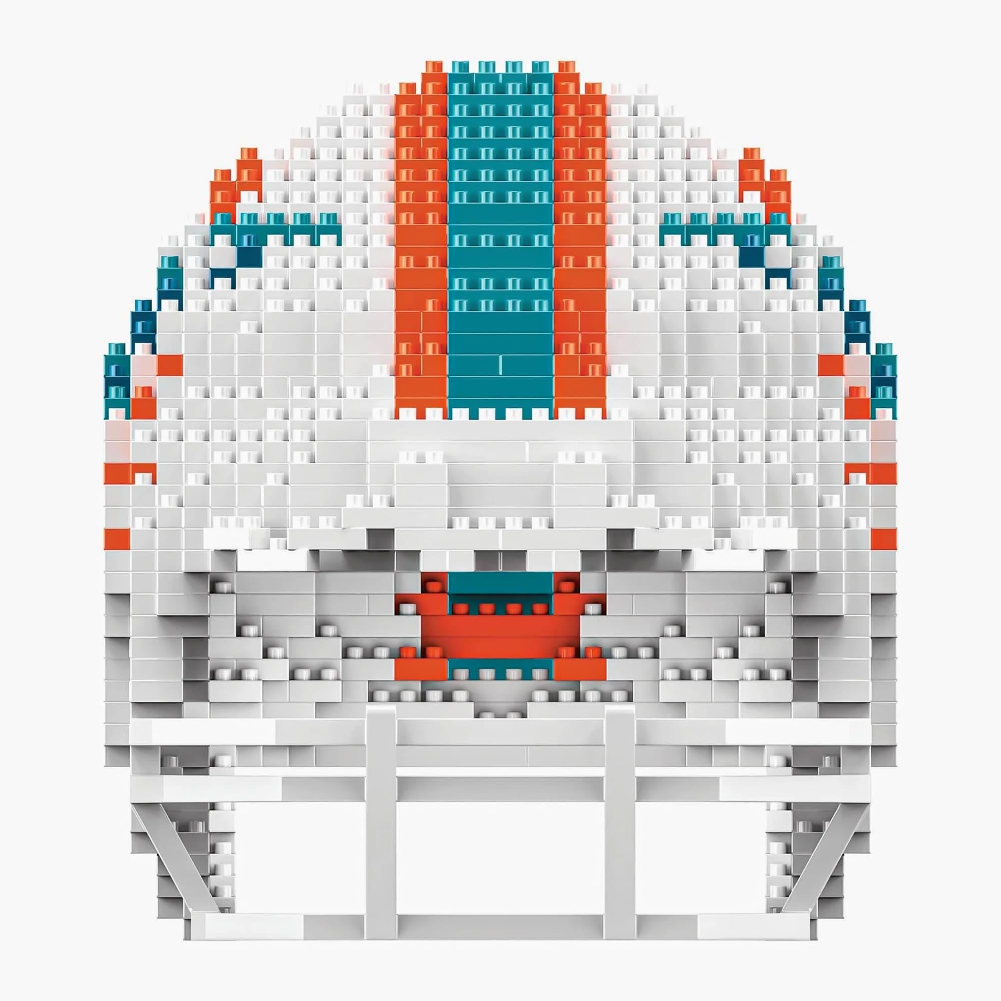 Miami Dolphins NFL FOCO BRXLZ Helmet Building Block Set