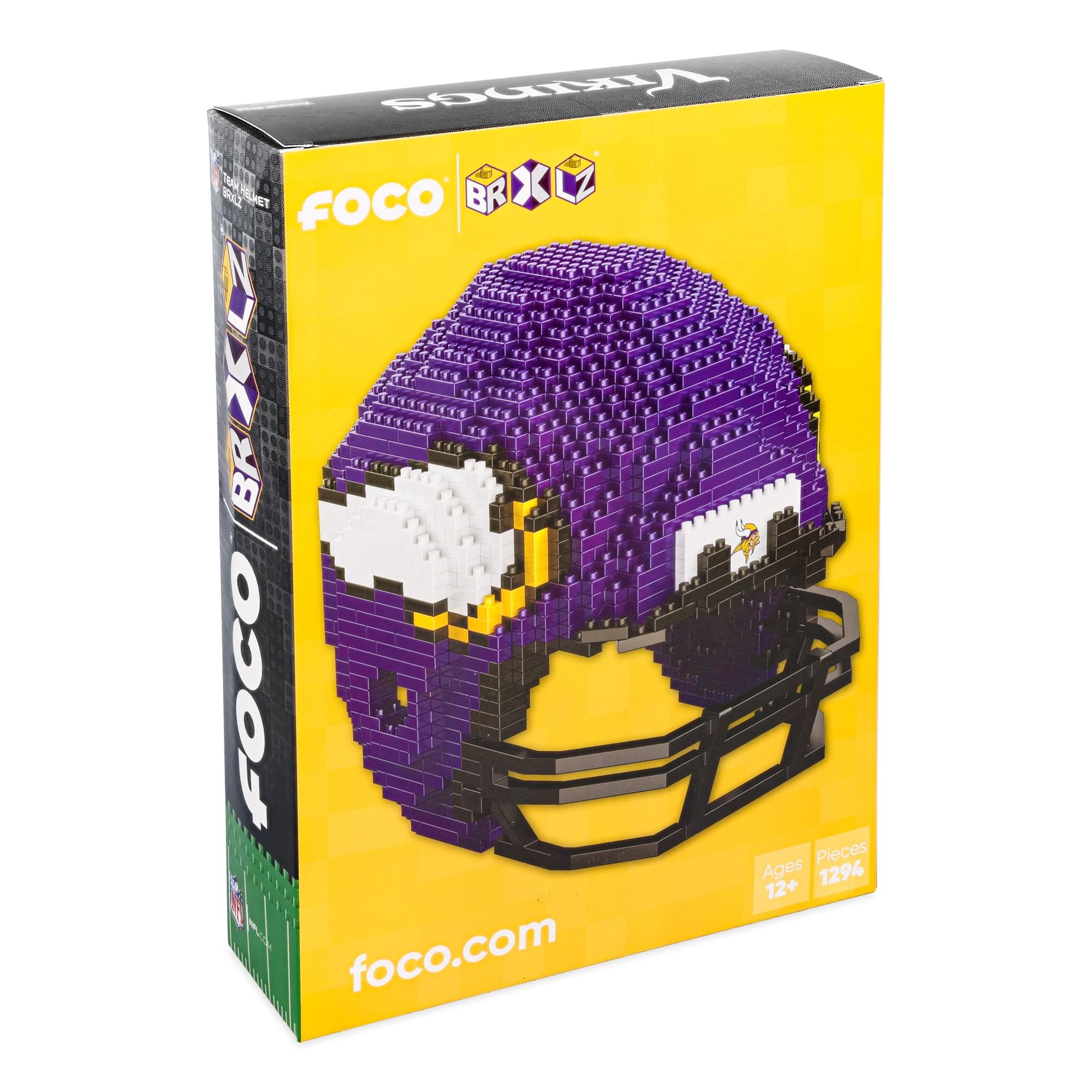 Minnesota Vikings NFL FOCO BRXLZ Helmet Building Block Set