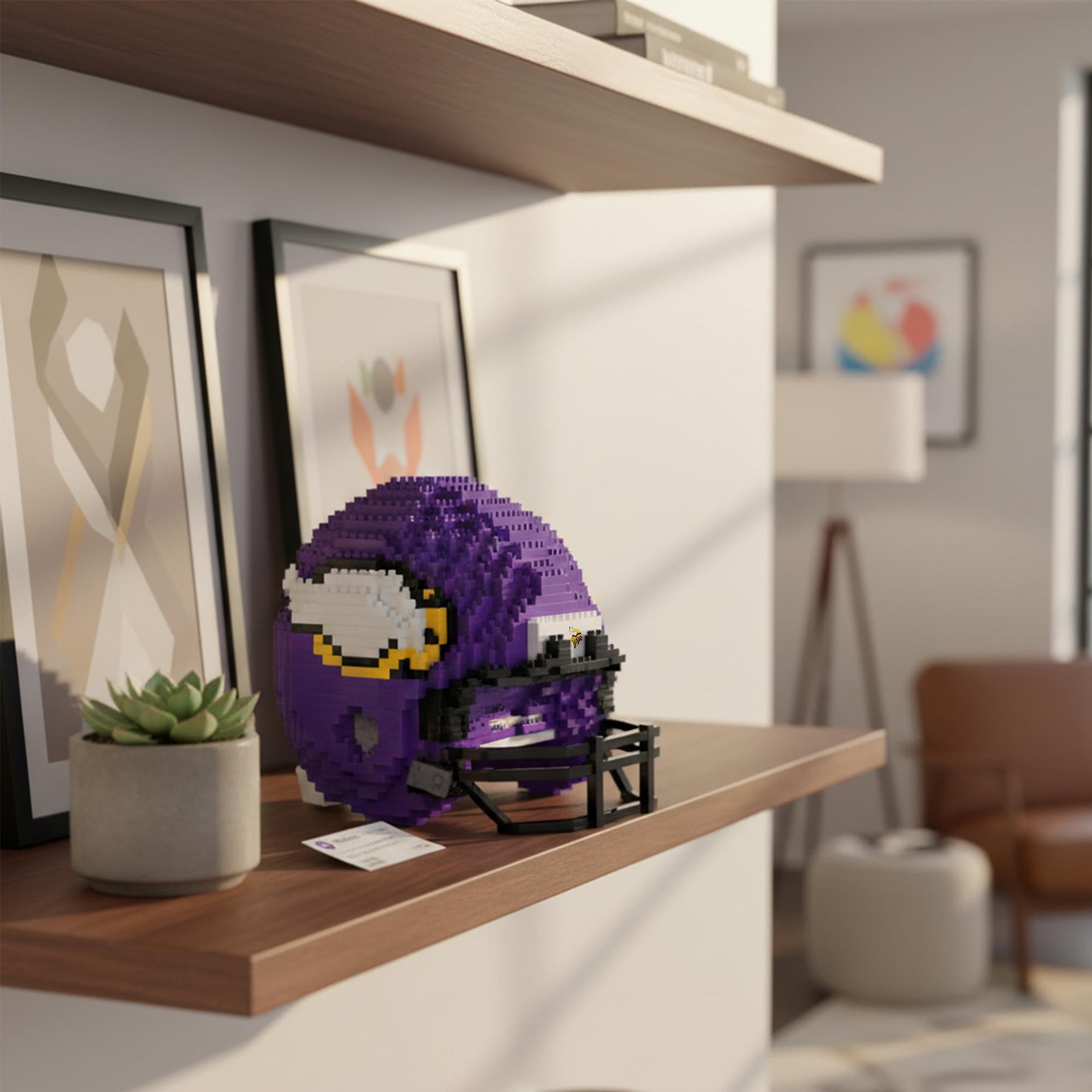 Minnesota Vikings NFL FOCO BRXLZ Helmet Building Block Set