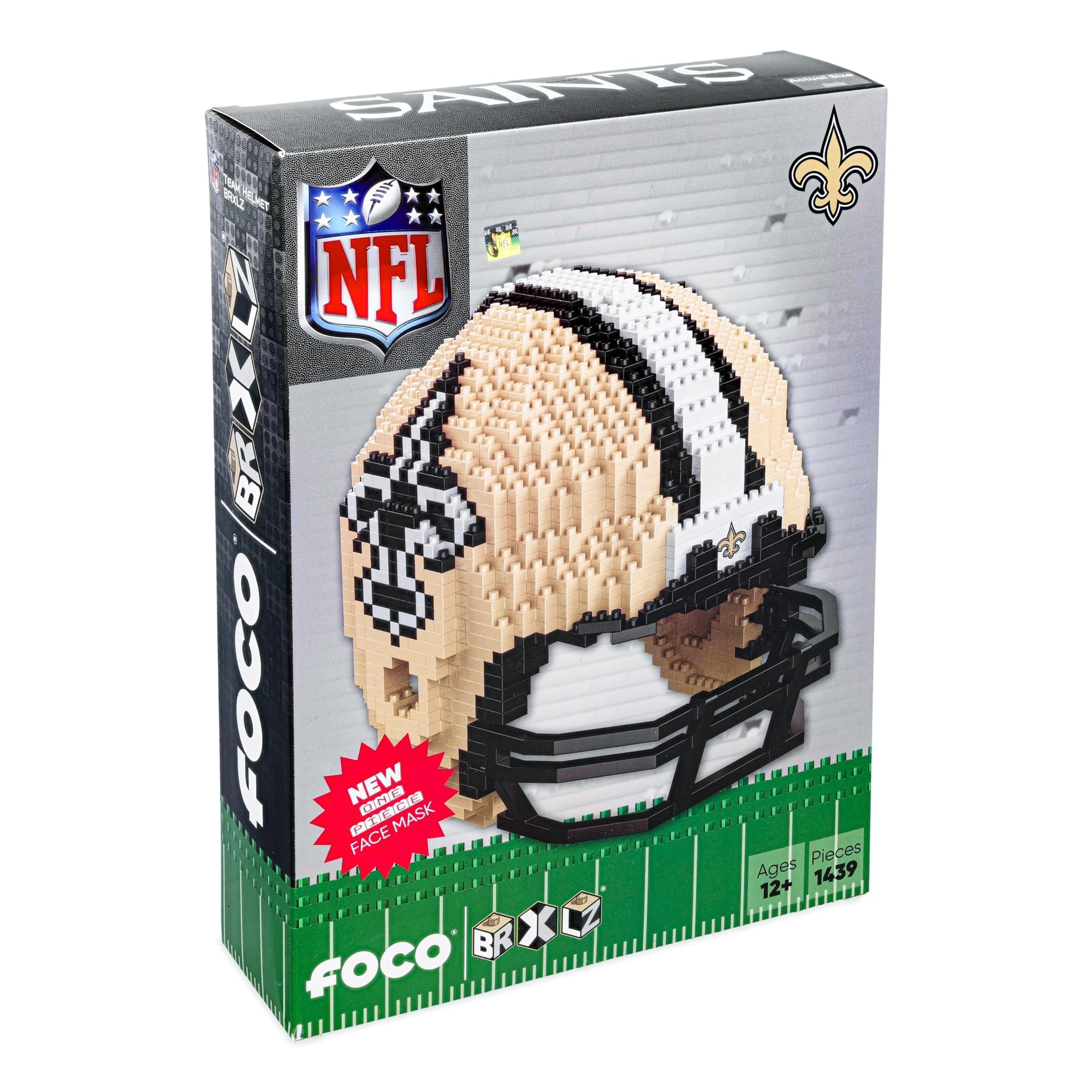 New Orleans Saints NFL FOCO BRXLZ Helmet Building Block Set