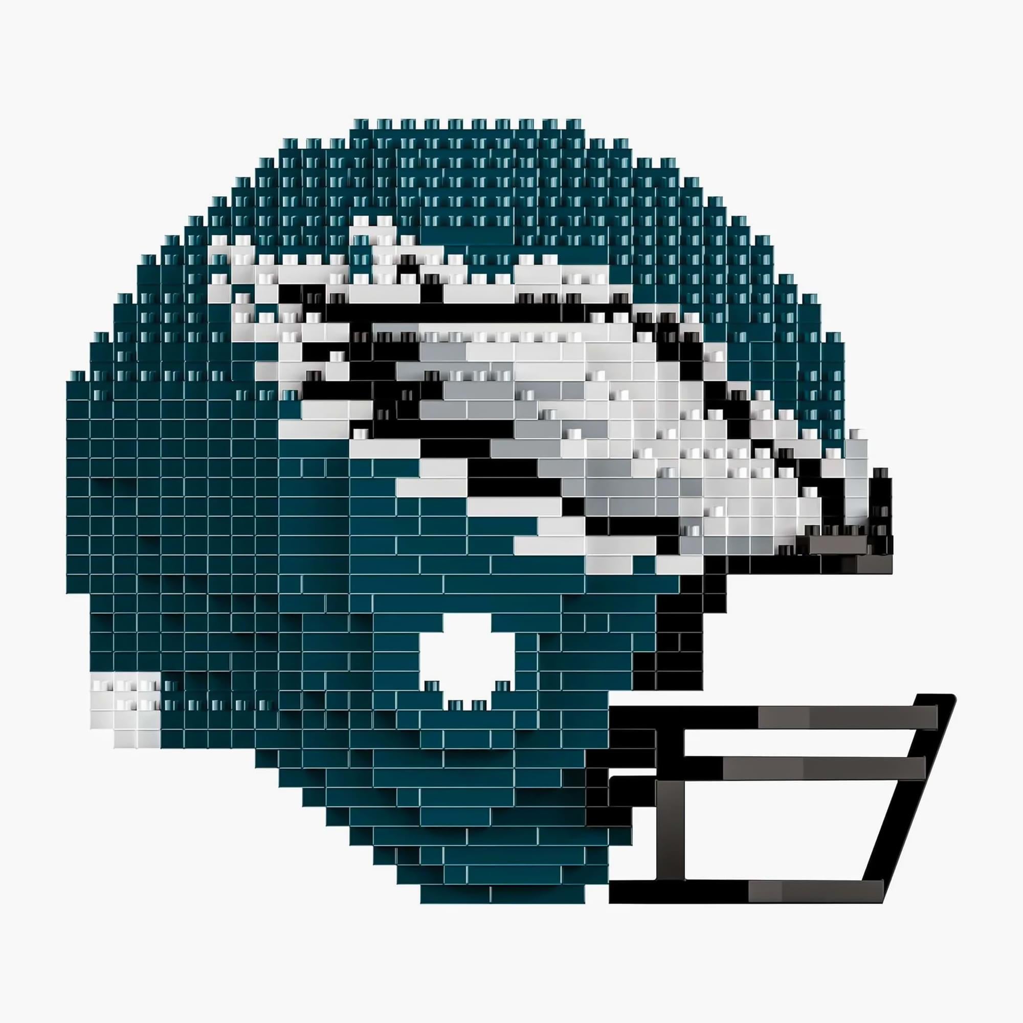 Philadelphia Eagles NFL FOCO BRXLZ Helmet Building Block Set