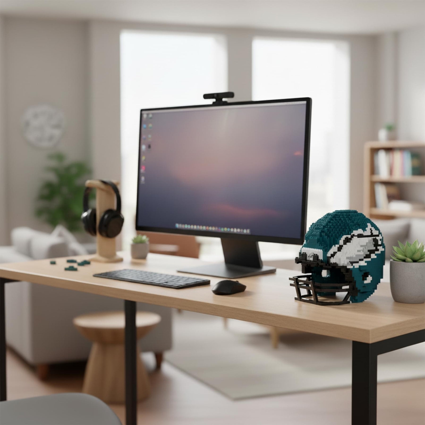 Philadelphia Eagles NFL FOCO BRXLZ Helmet Building Block Set