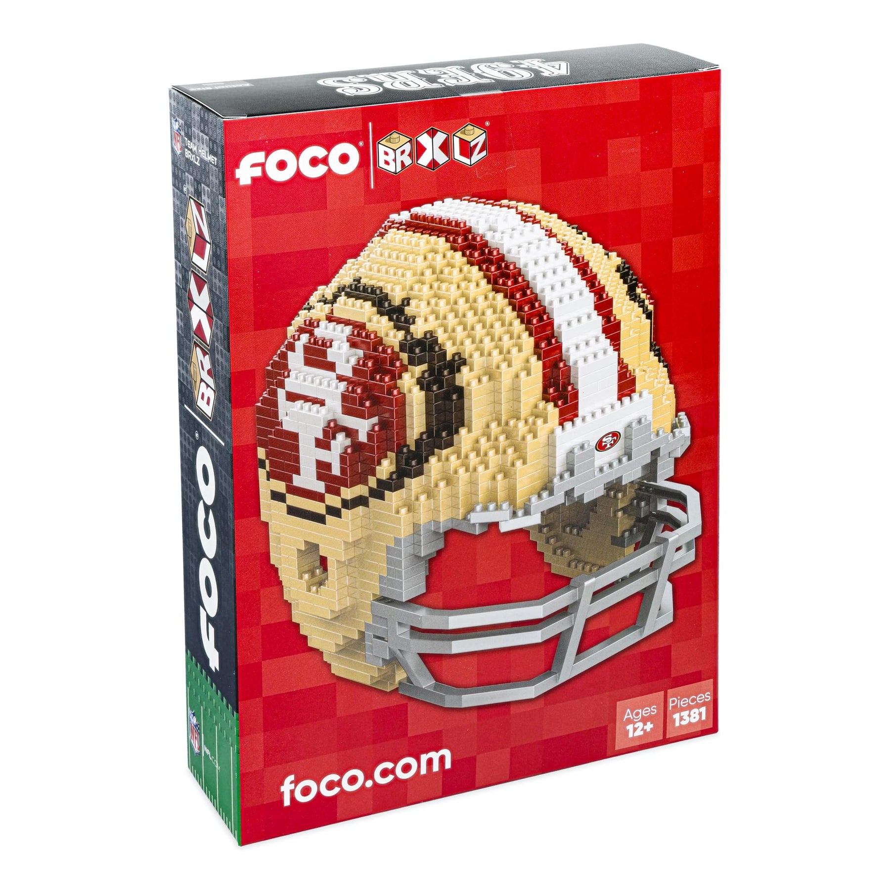 San Francisco 49ers NFL FOCO BRXLZ Helmet Building Block Set