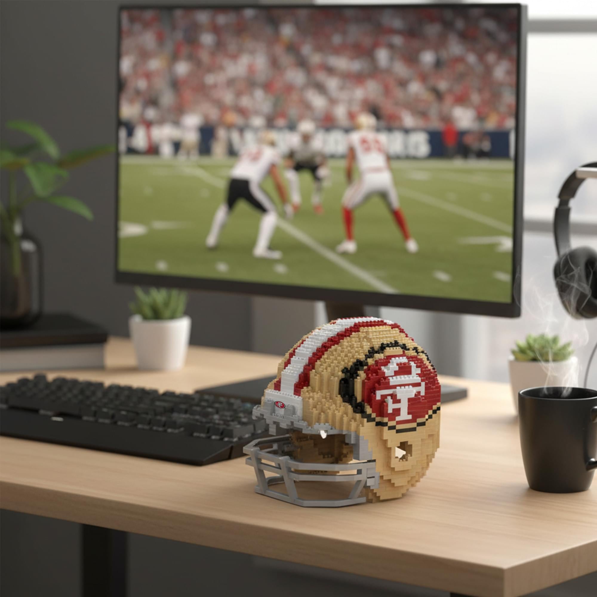 San Francisco 49ers NFL FOCO BRXLZ Helmet Building Block Set