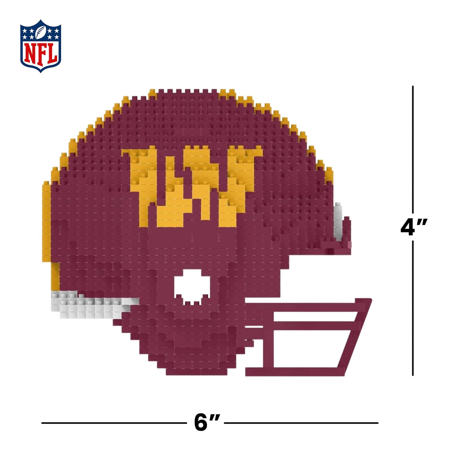 Washington Commanders NFL BRXLZ Replica Helmet 1081-Piece Building Block Set