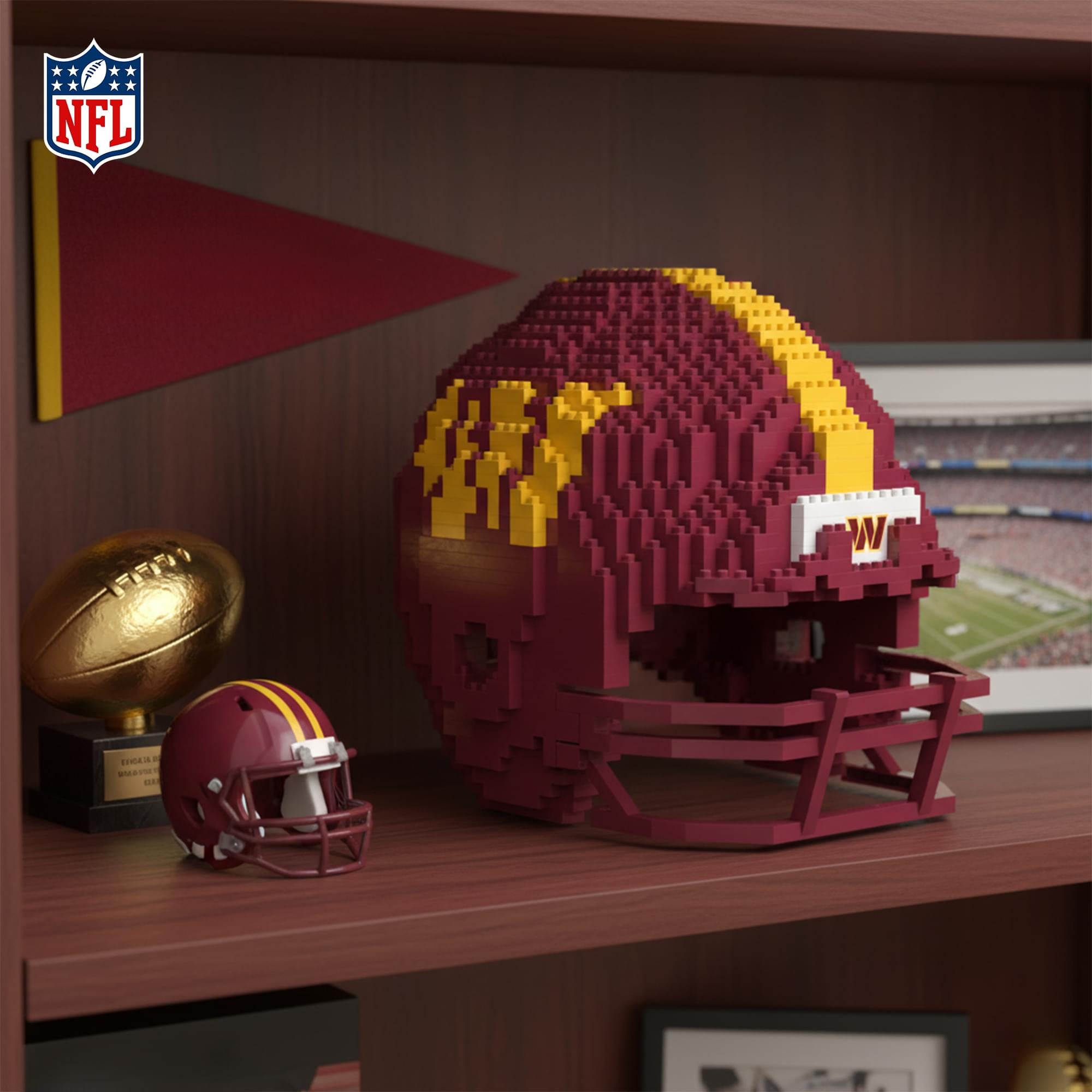 Washington Commanders NFL BRXLZ Replica Helmet 1081-Piece Building Block Set