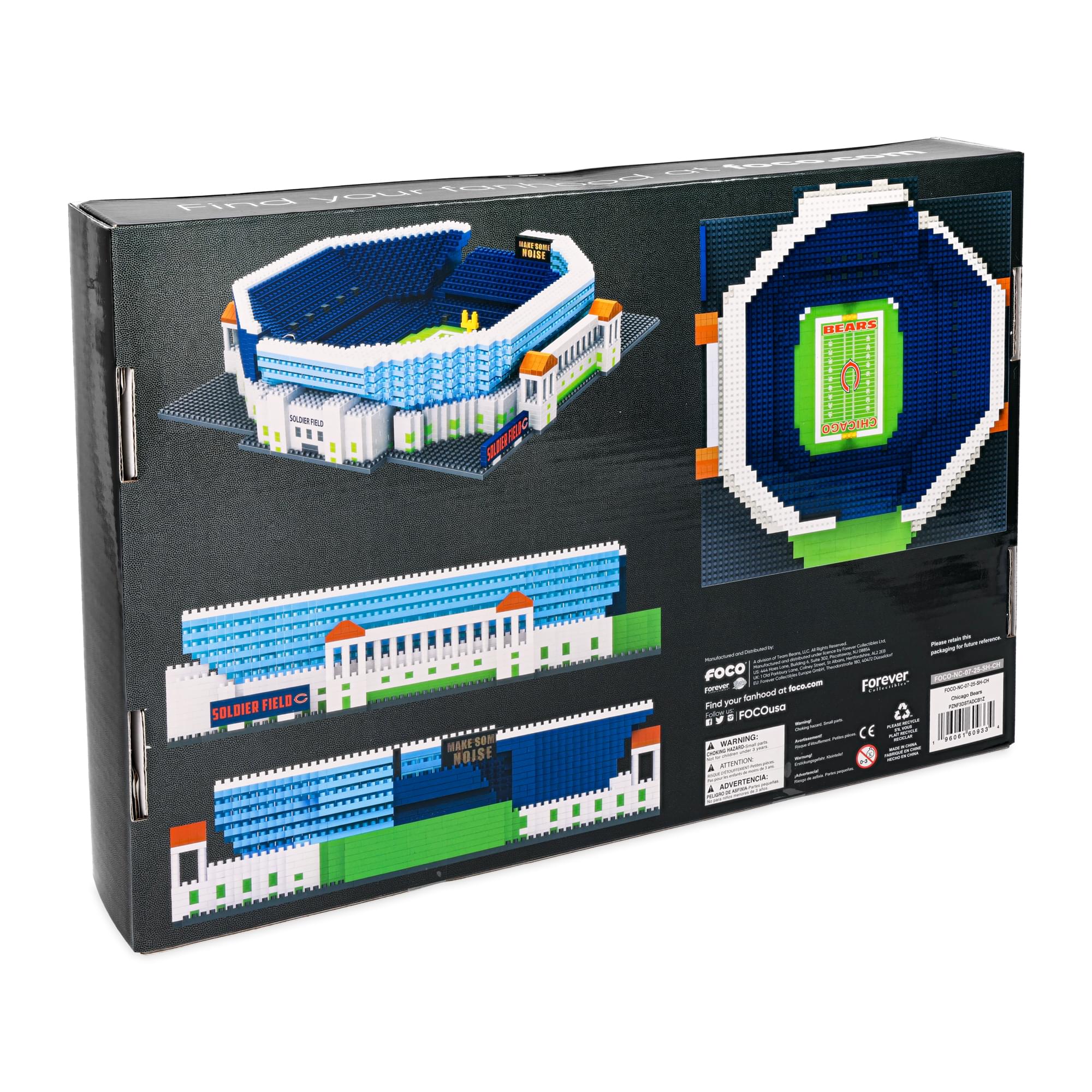 Chicago Bears NFL FOCO BRXLZ Stadium Building Block Set