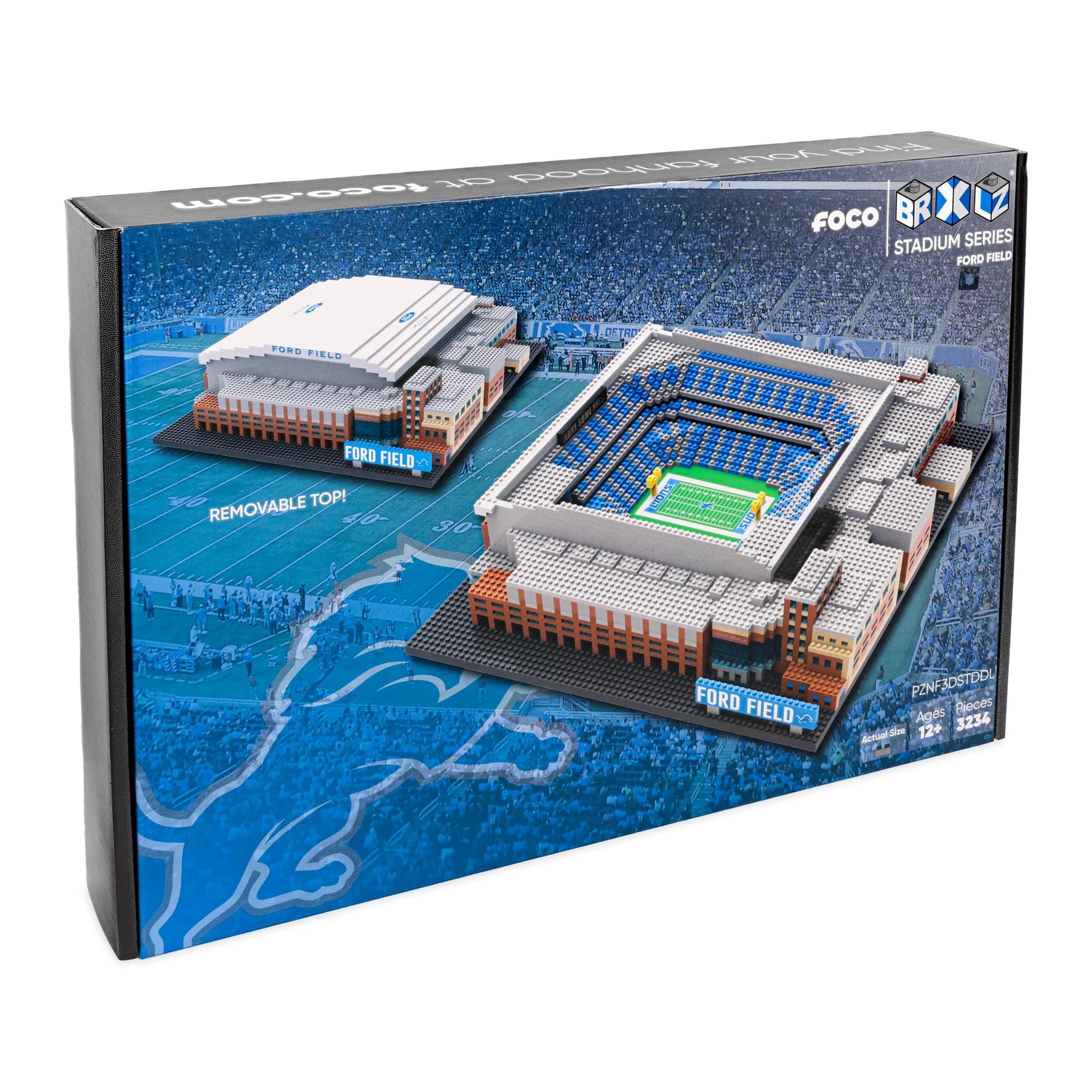 Detroit Lions NFL FOCO BRXLZ Stadium Building Block Set