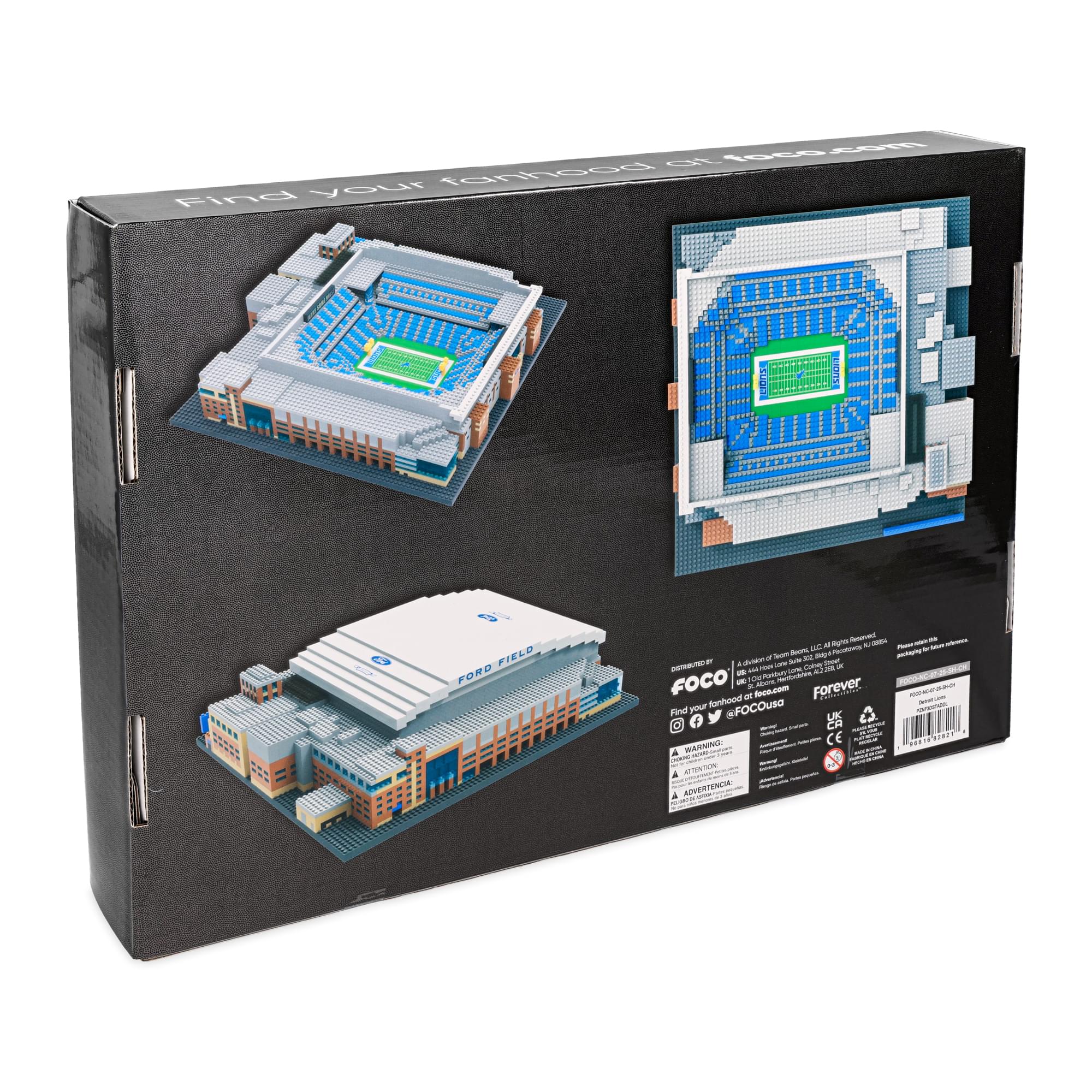 Detroit Lions NFL FOCO BRXLZ Stadium Building Block Set