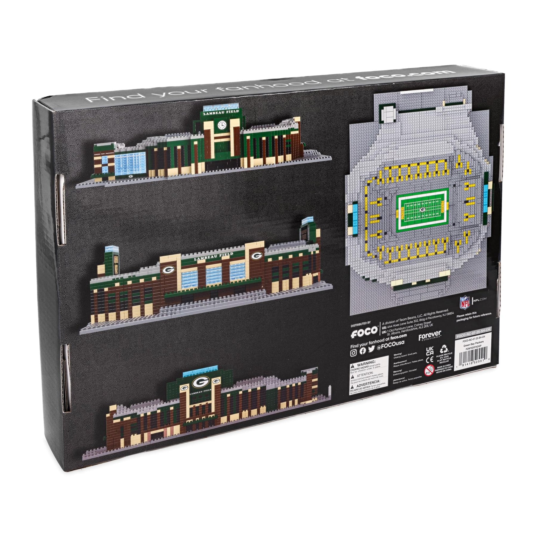 Green Bay Packers NFL FOCO BRXLZ Stadium Building Block Set