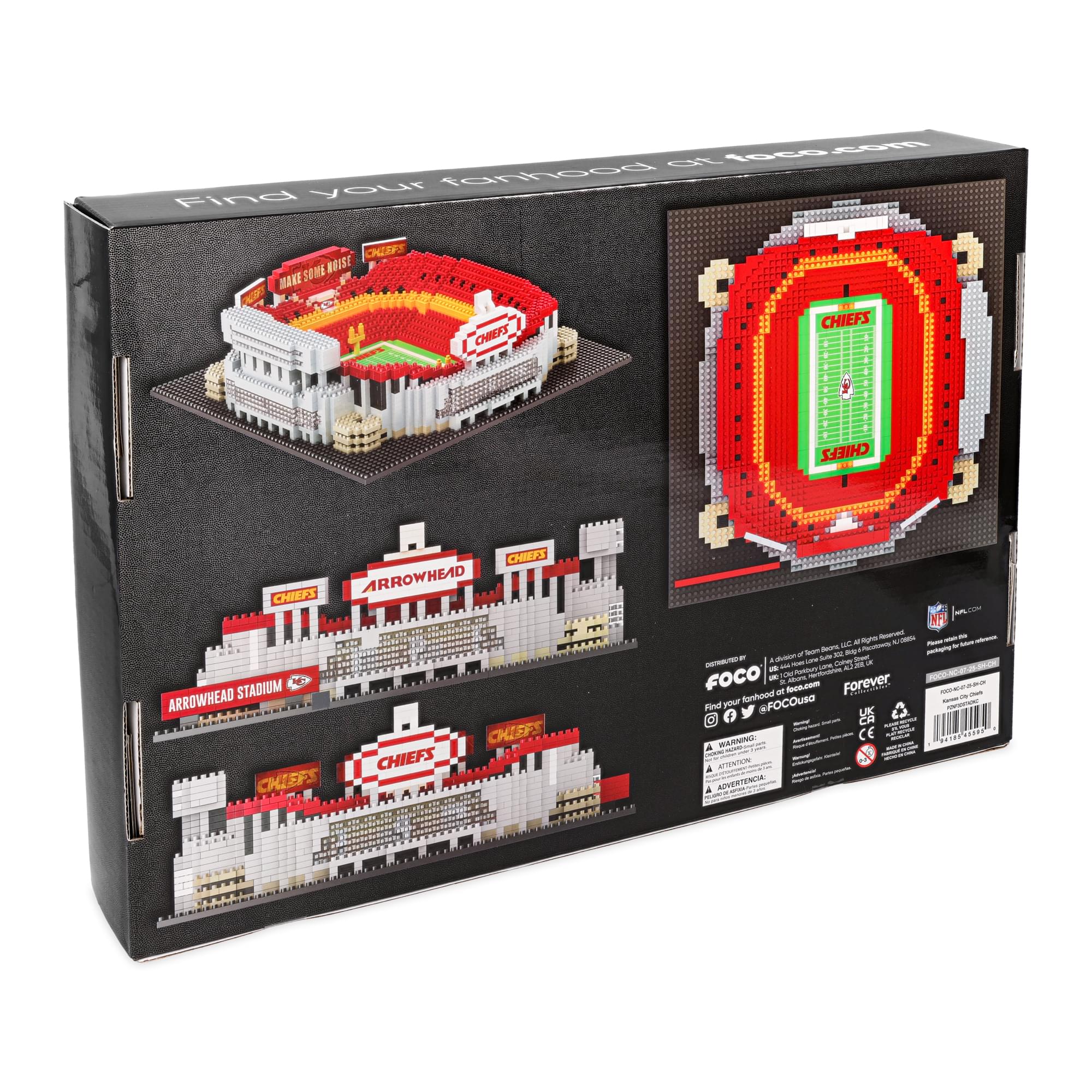 Kansas City Chiefs NFL FOCO BRXLZ Stadium Building Block Set
