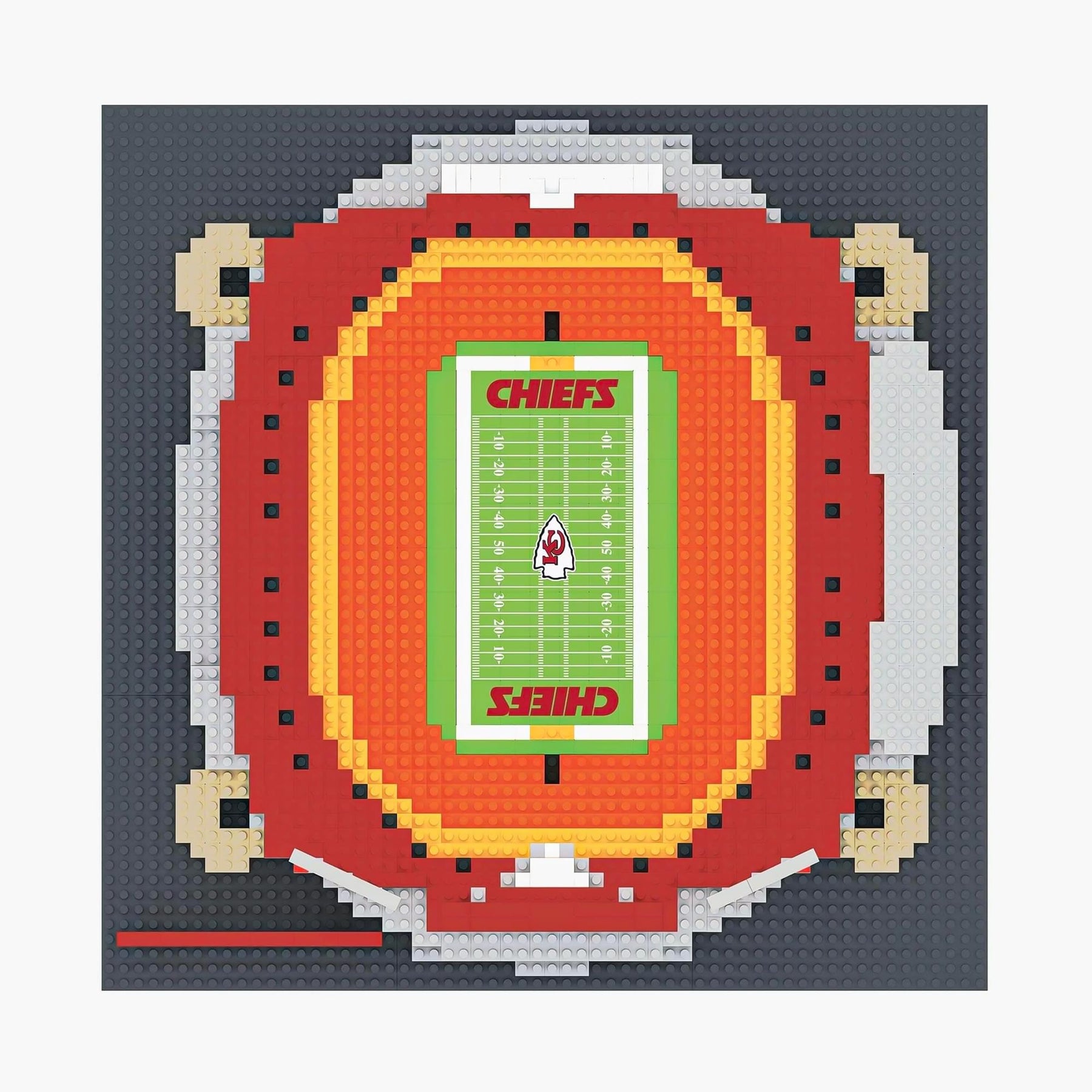 Kansas City Chiefs NFL FOCO BRXLZ Stadium Building Block Set