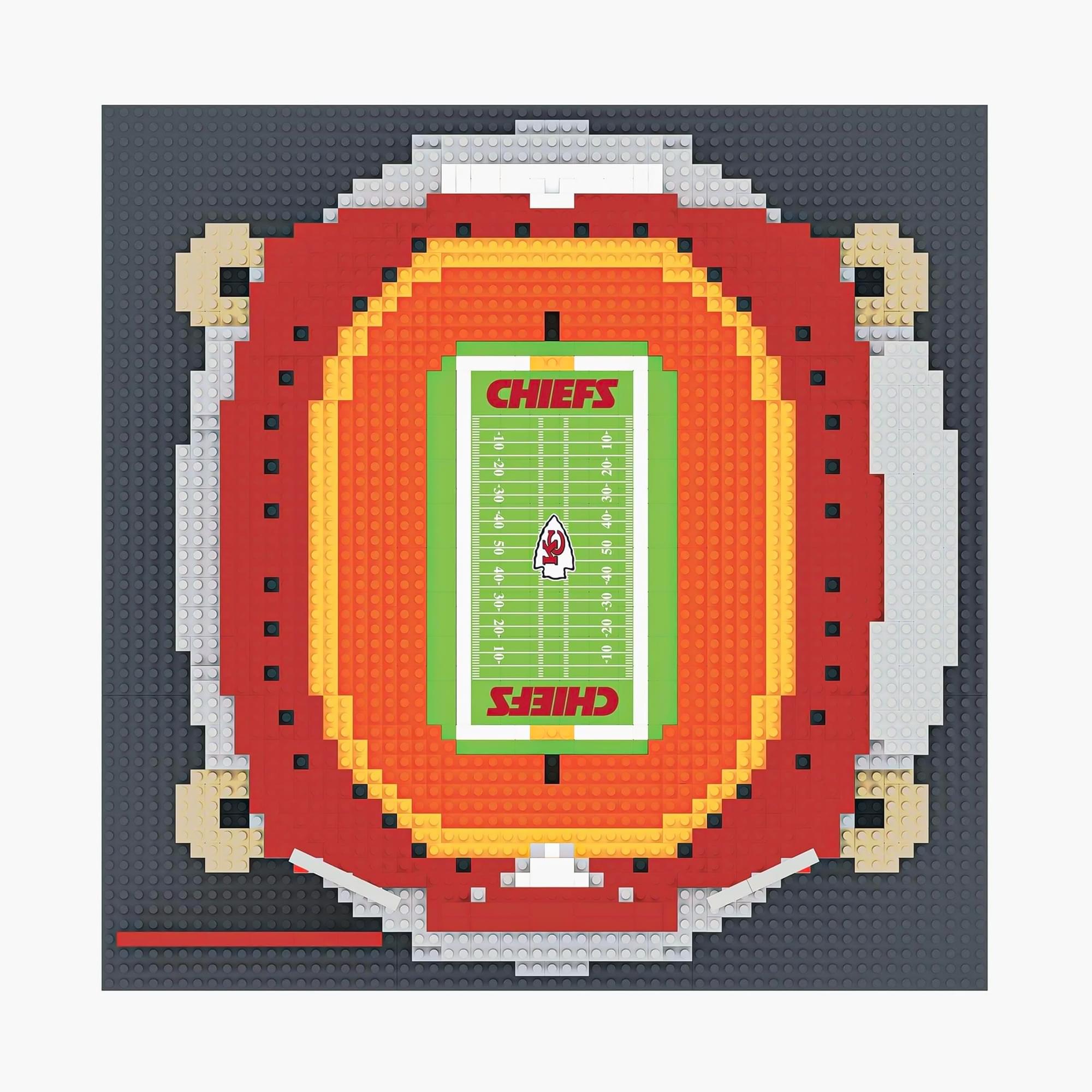 Kansas City Chiefs NFL FOCO BRXLZ Stadium Building Block Set