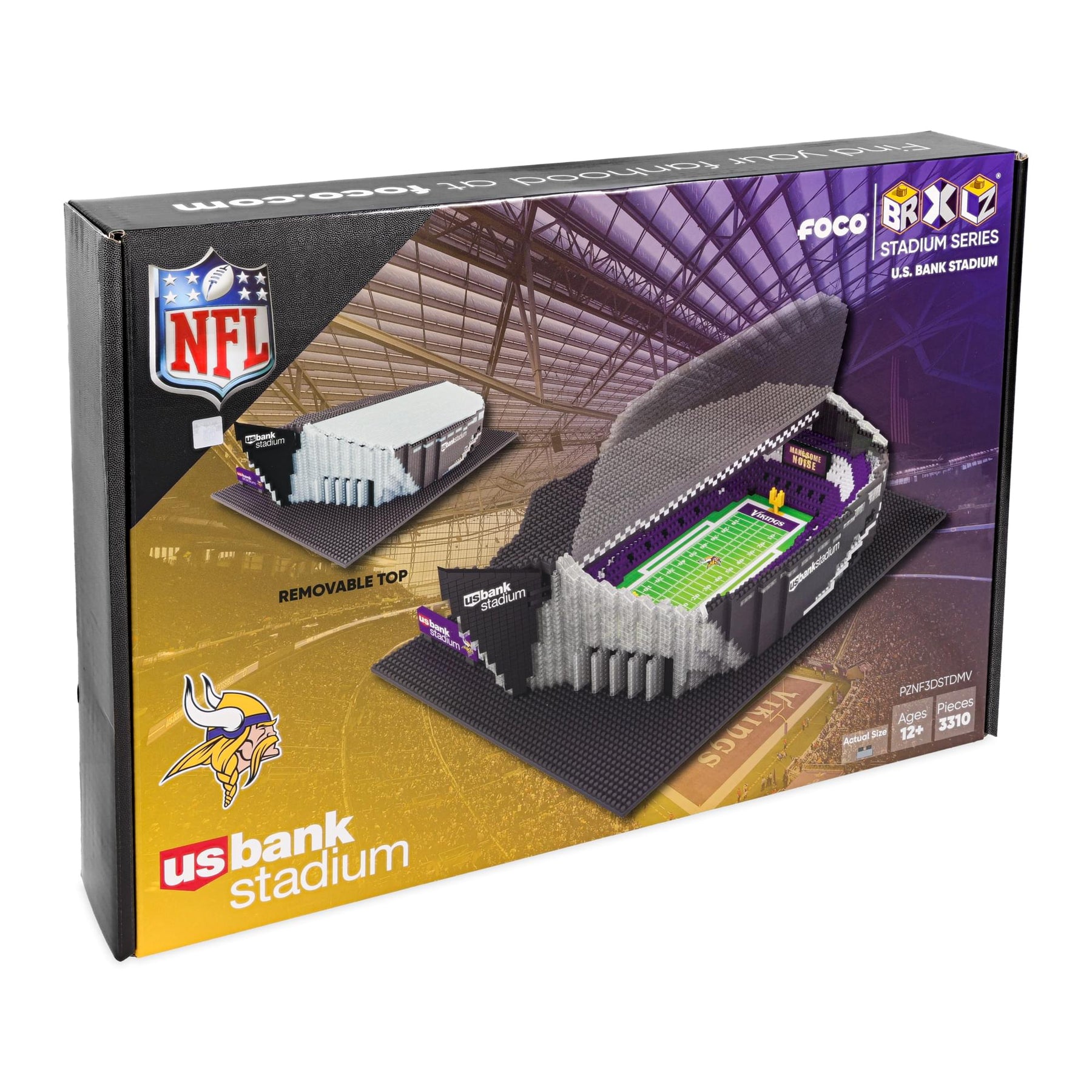 Minnesota Vikings NFL FOCO BRXLZ Stadium Building Block Set