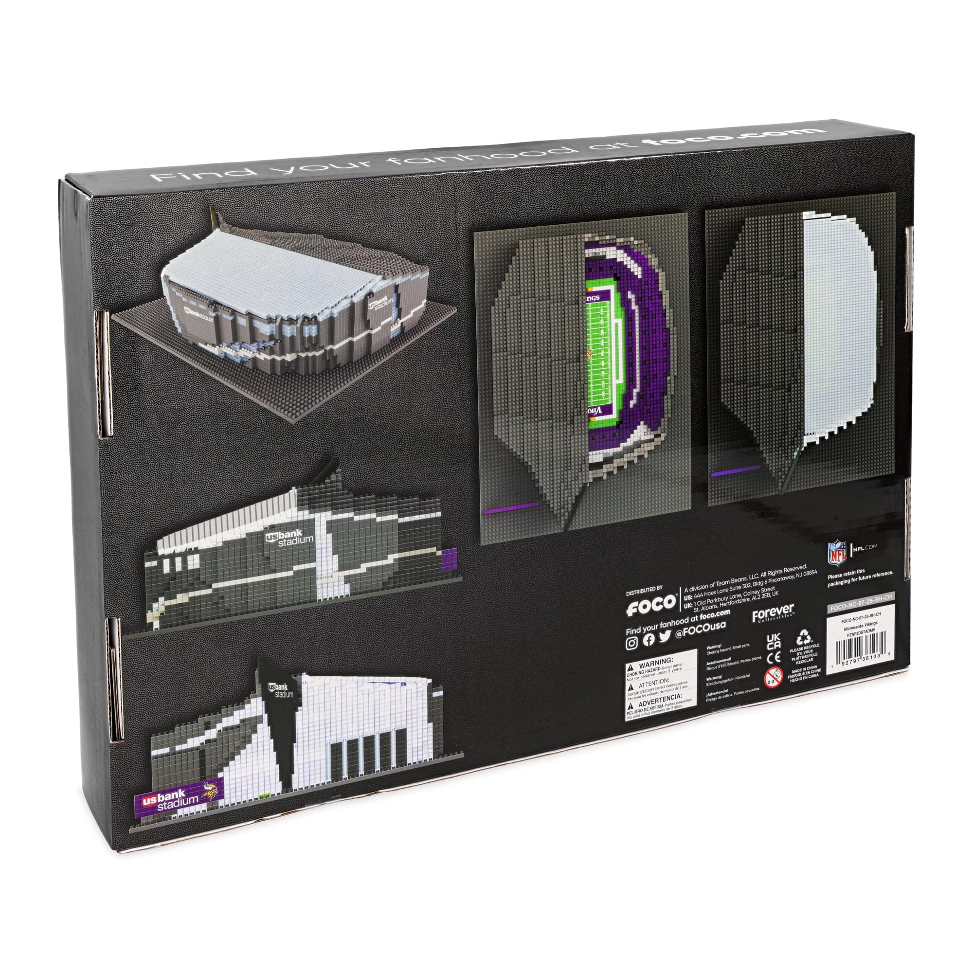 Minnesota Vikings NFL FOCO BRXLZ Stadium Building Block Set