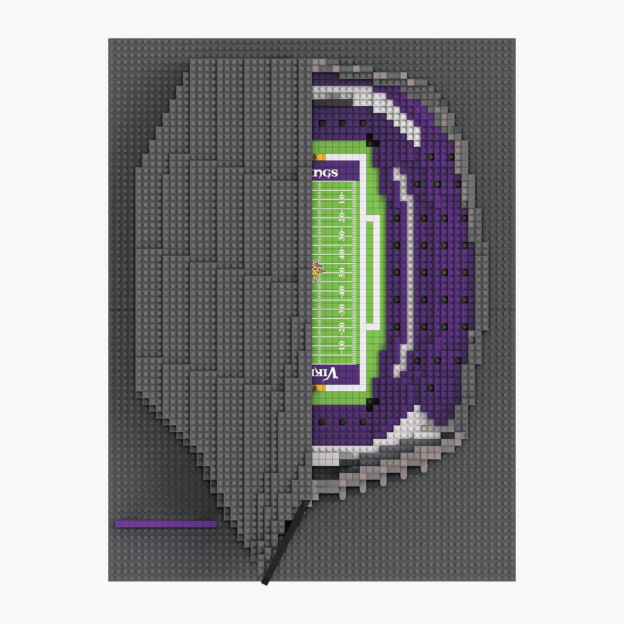 Minnesota Vikings NFL FOCO BRXLZ Stadium Building Block Set