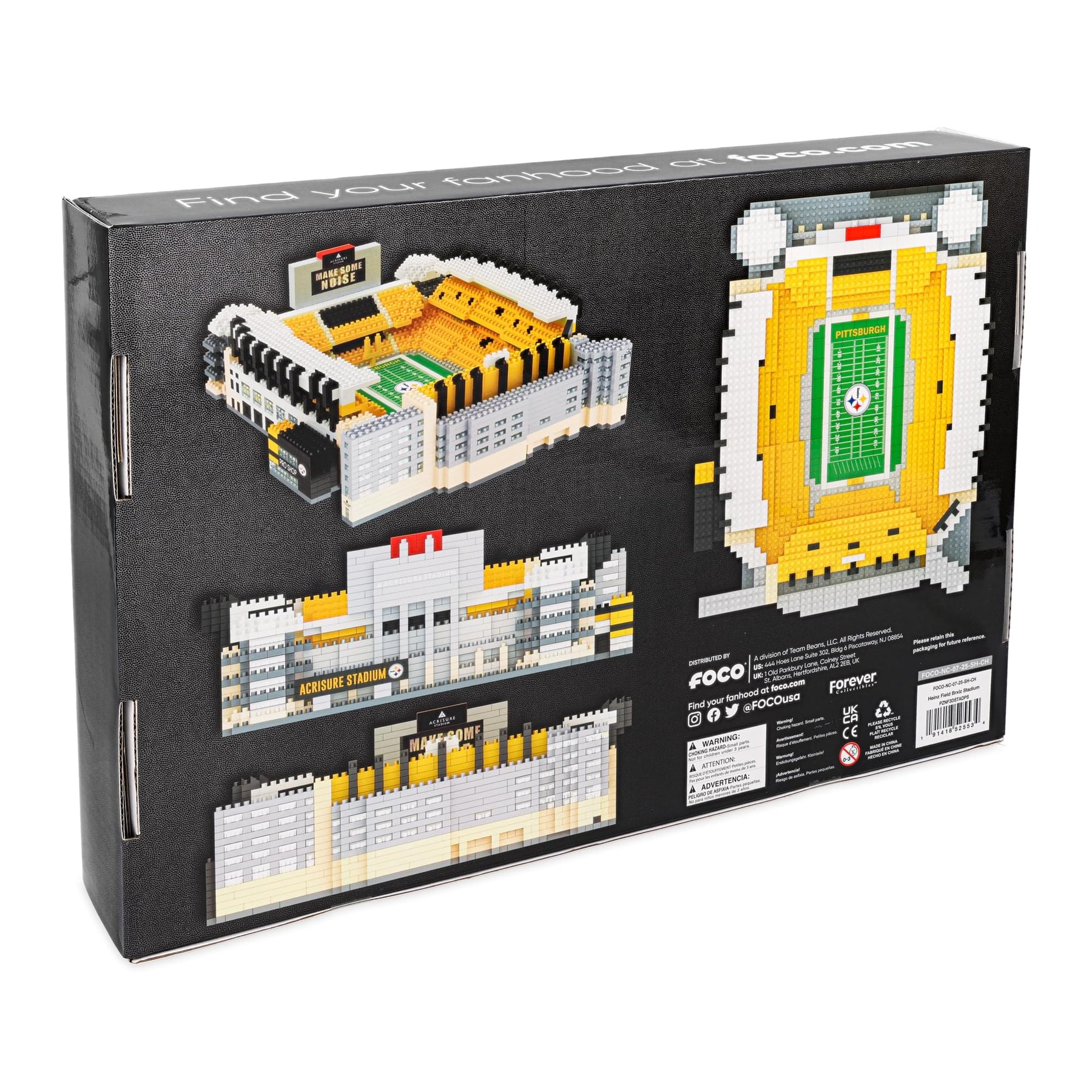 Pittsburgh Steelers NFL FOCO BRXLZ Stadium Building Block Set