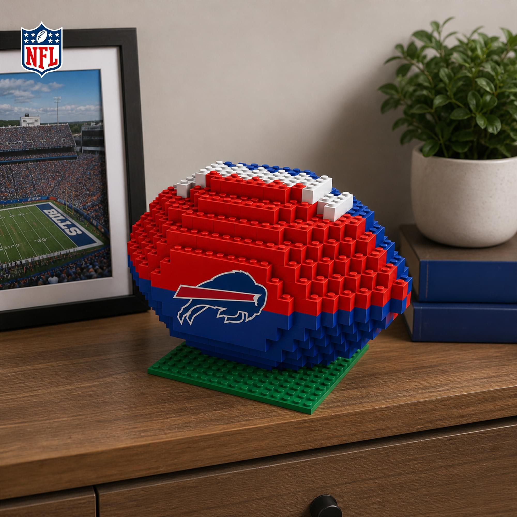 Buffalo Bills NFL Brxlz XL Football 360-Piece Building Block Set