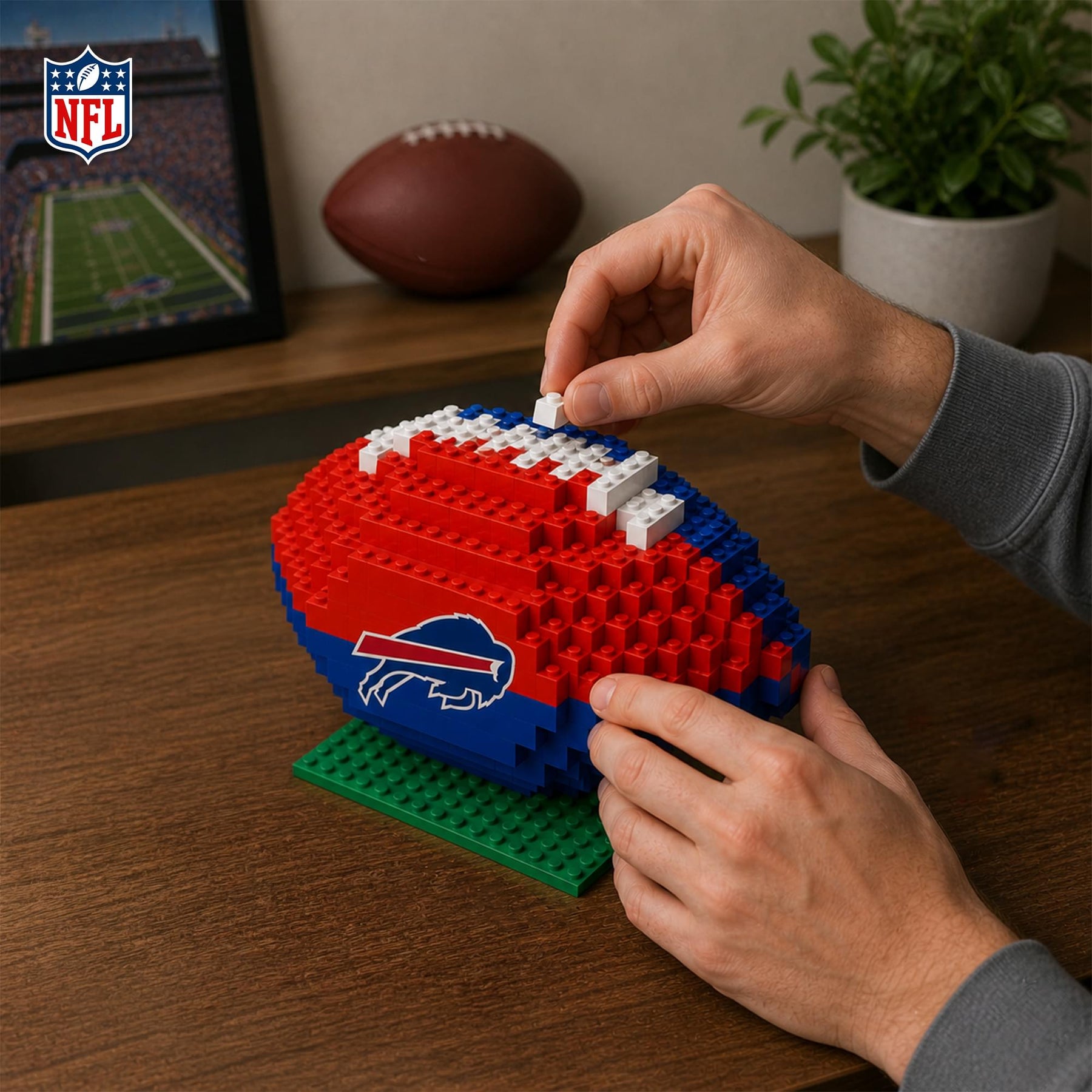 Buffalo Bills NFL Brxlz XL Football 360-Piece Building Block Set