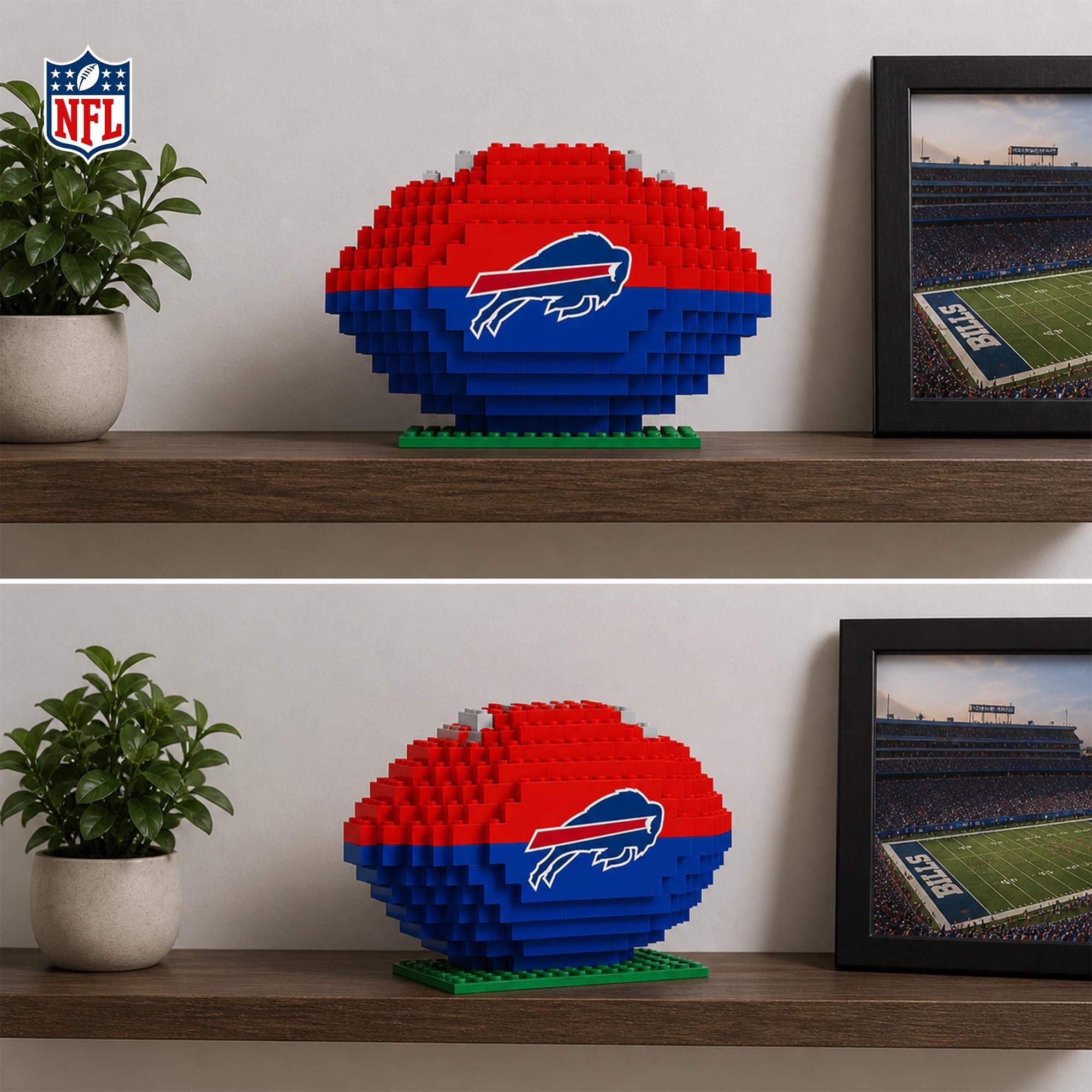 Buffalo Bills NFL Brxlz XL Football 360-Piece Building Block Set