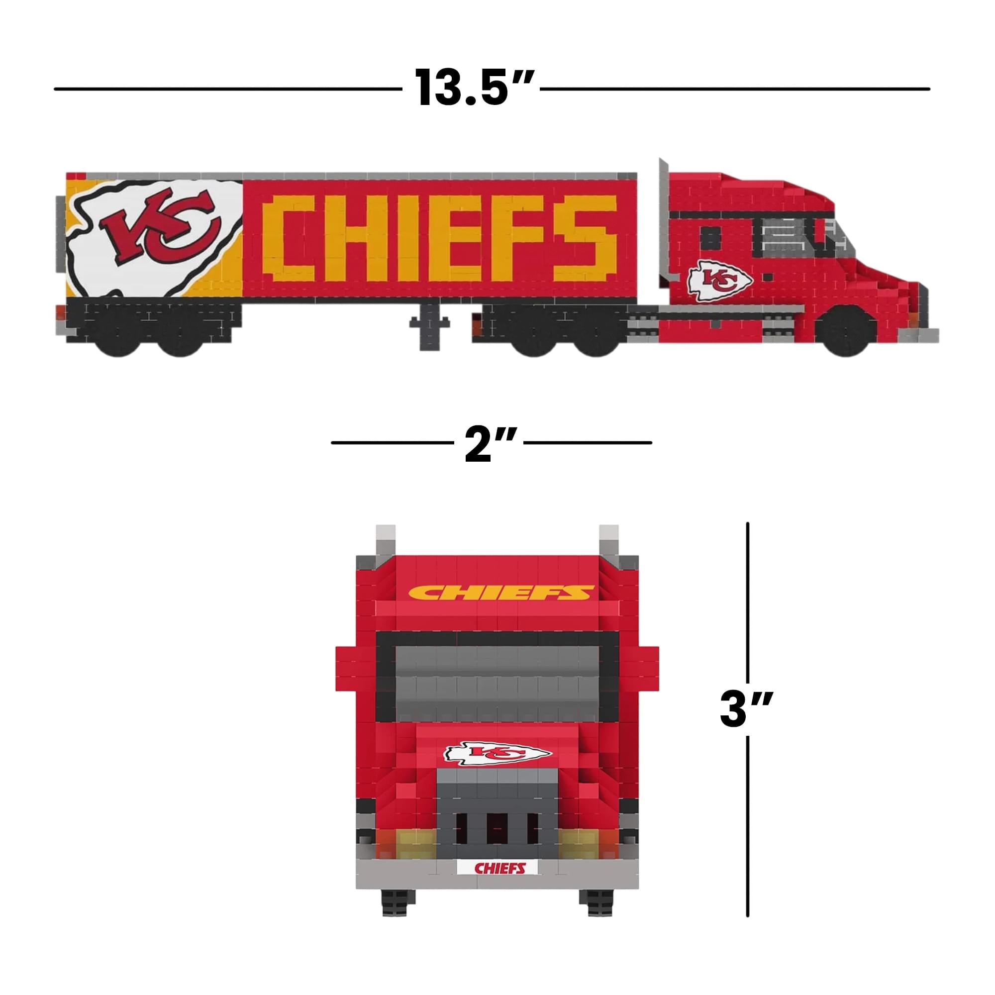 Kansas City Chiefs NFL BRXLZ Team Truck 1396-Piece Building Block Set
