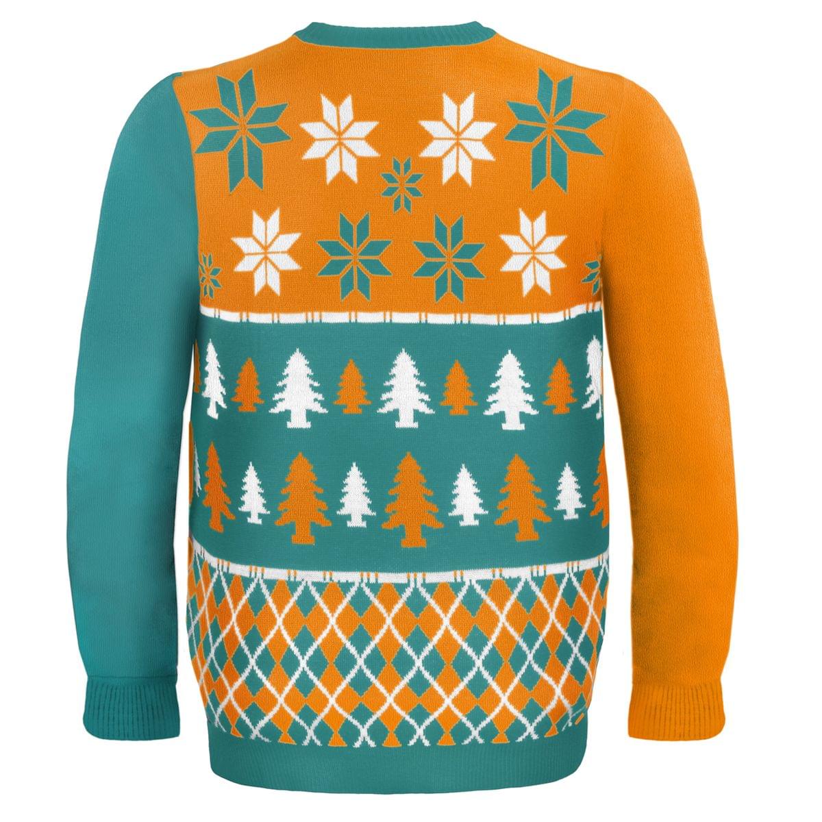 Miami Dolphins Busy Block NFL Ugly Sweater