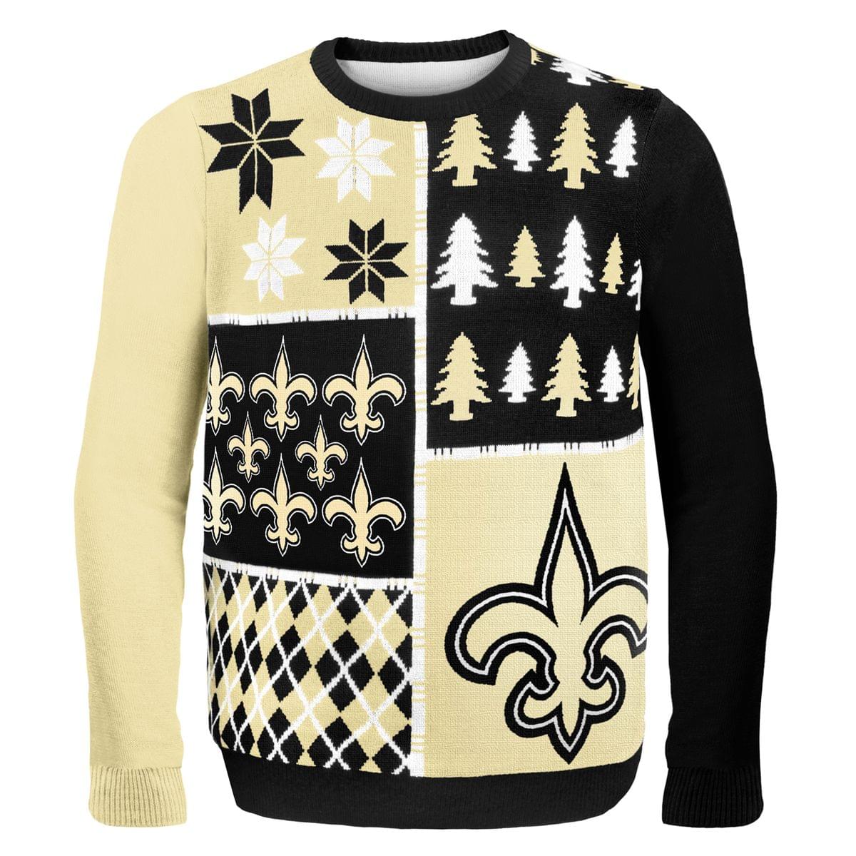 New Orleans Saints Busy Block NFL Ugly Sweater