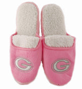 Green Bay Packers NFL Womens Sherpa Glitter Slippers: Pink