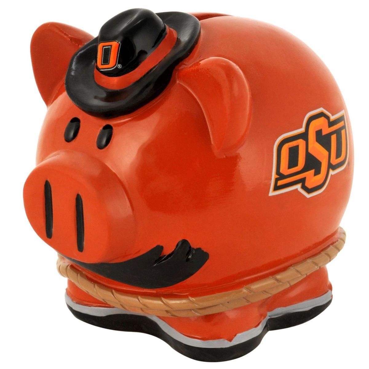 Oklahoma State University NCAA Resin Large Thematic Piggy Bank