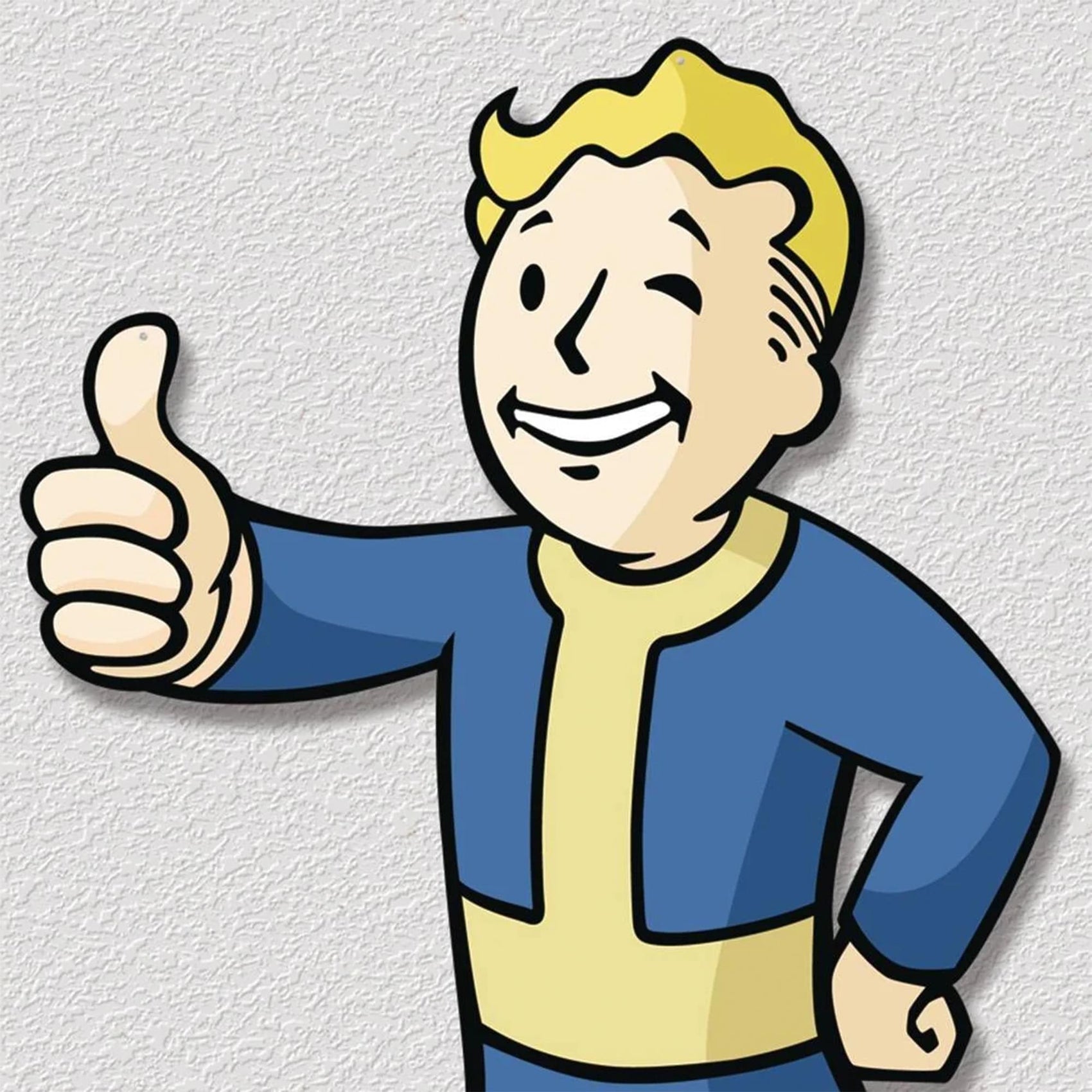Fallout Vault Boy Thumbs Up 12 Inch Metal Sign | Free Shipping