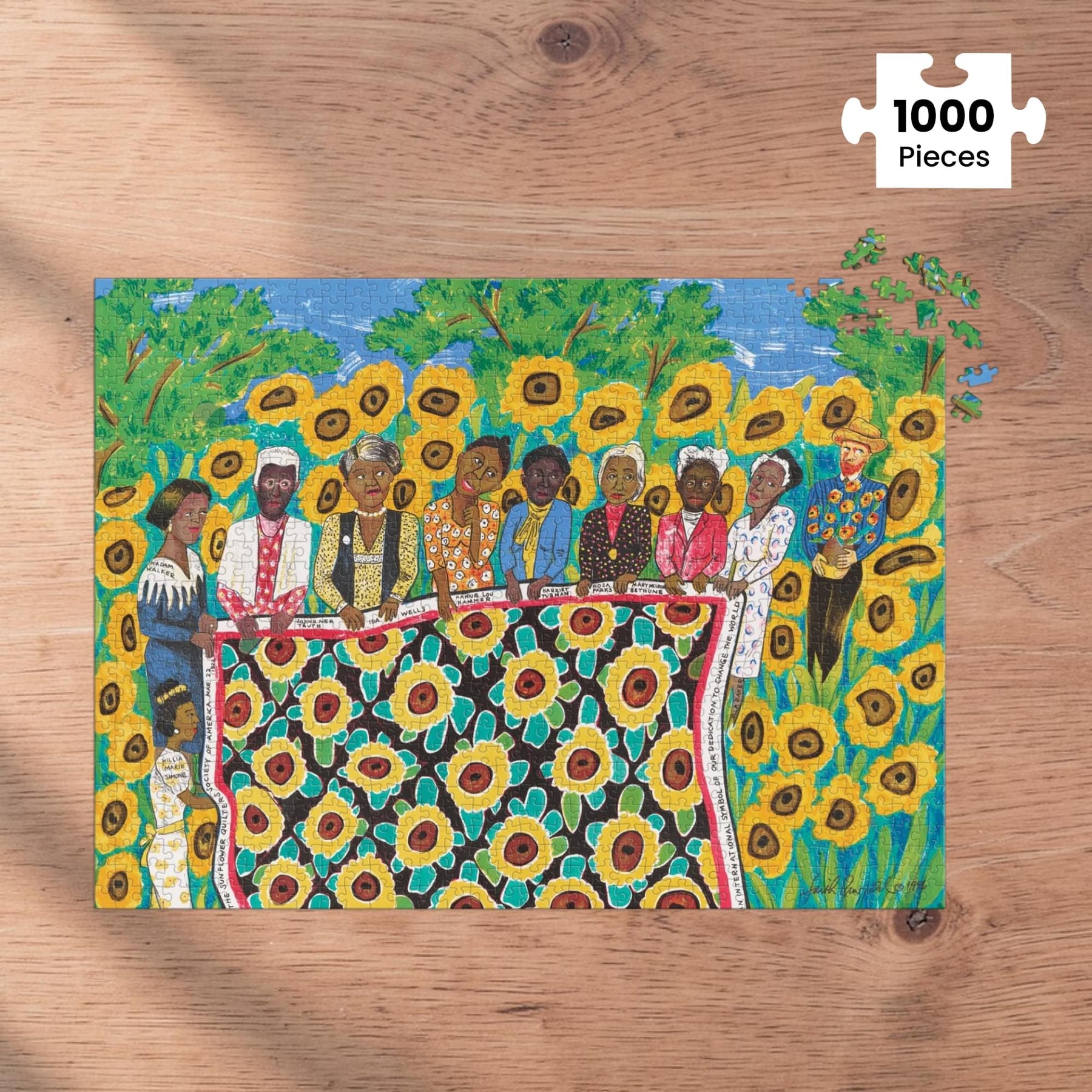 Faith Ringgold Sunflower Quilting Bee At Arles 1000-Piece Jigsaw Puzzle