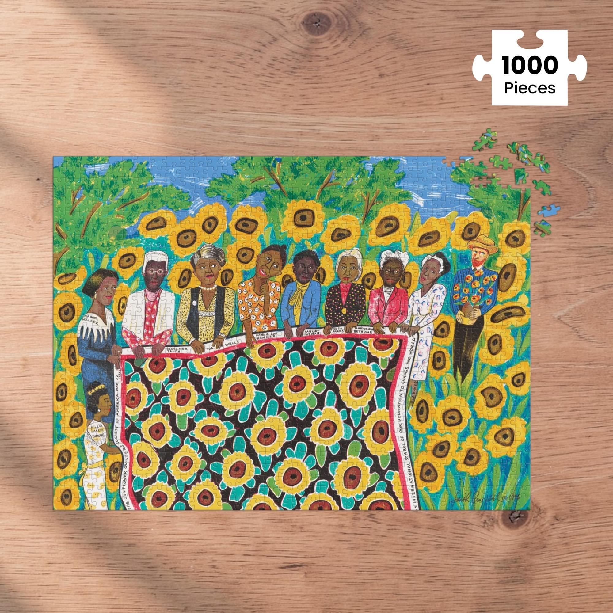 Faith Ringgold Sunflower Quilting Bee At Arles 1000-Piece Jigsaw Puzzle