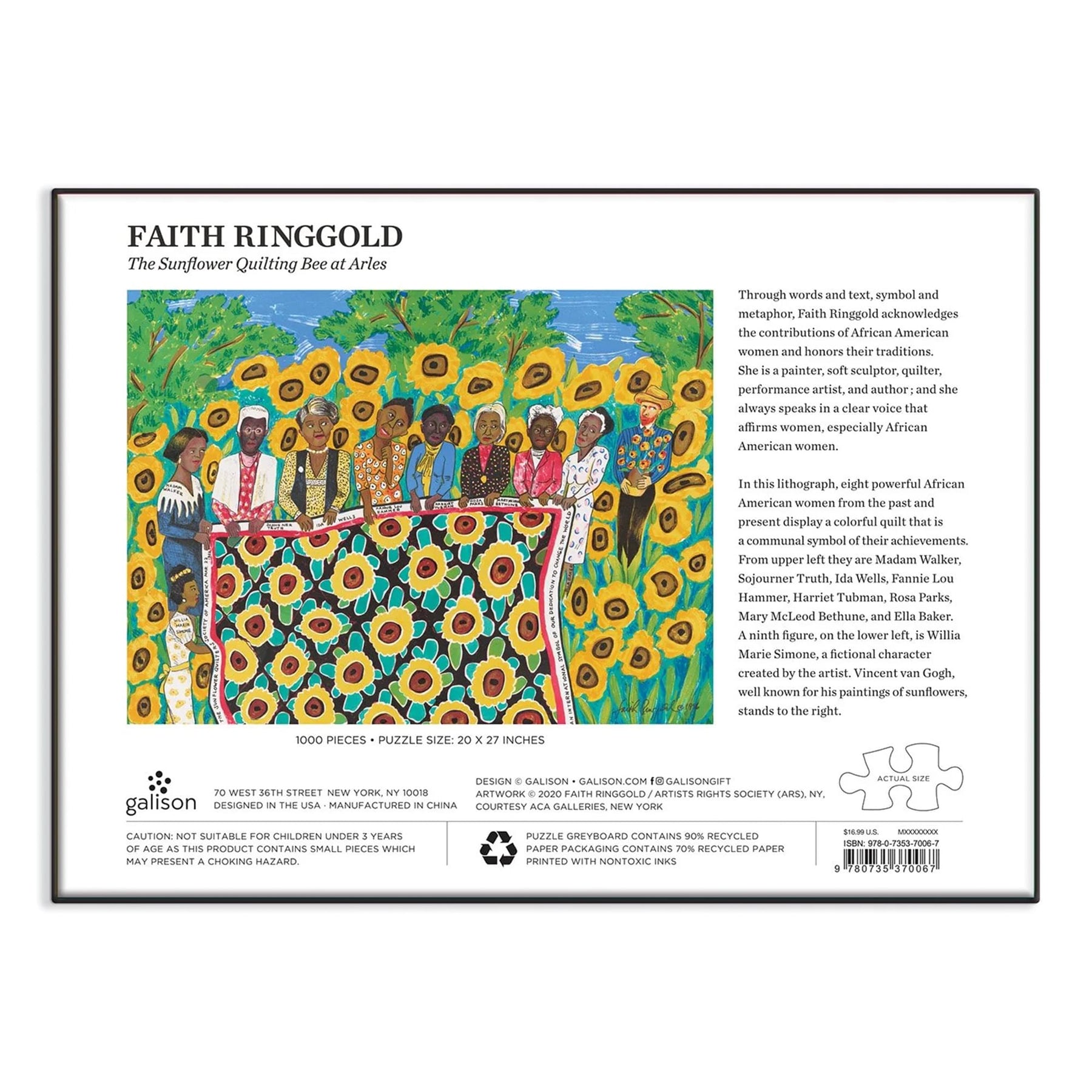 Faith Ringgold Sunflower Quilting Bee At Arles 1000-Piece Jigsaw Puzzle