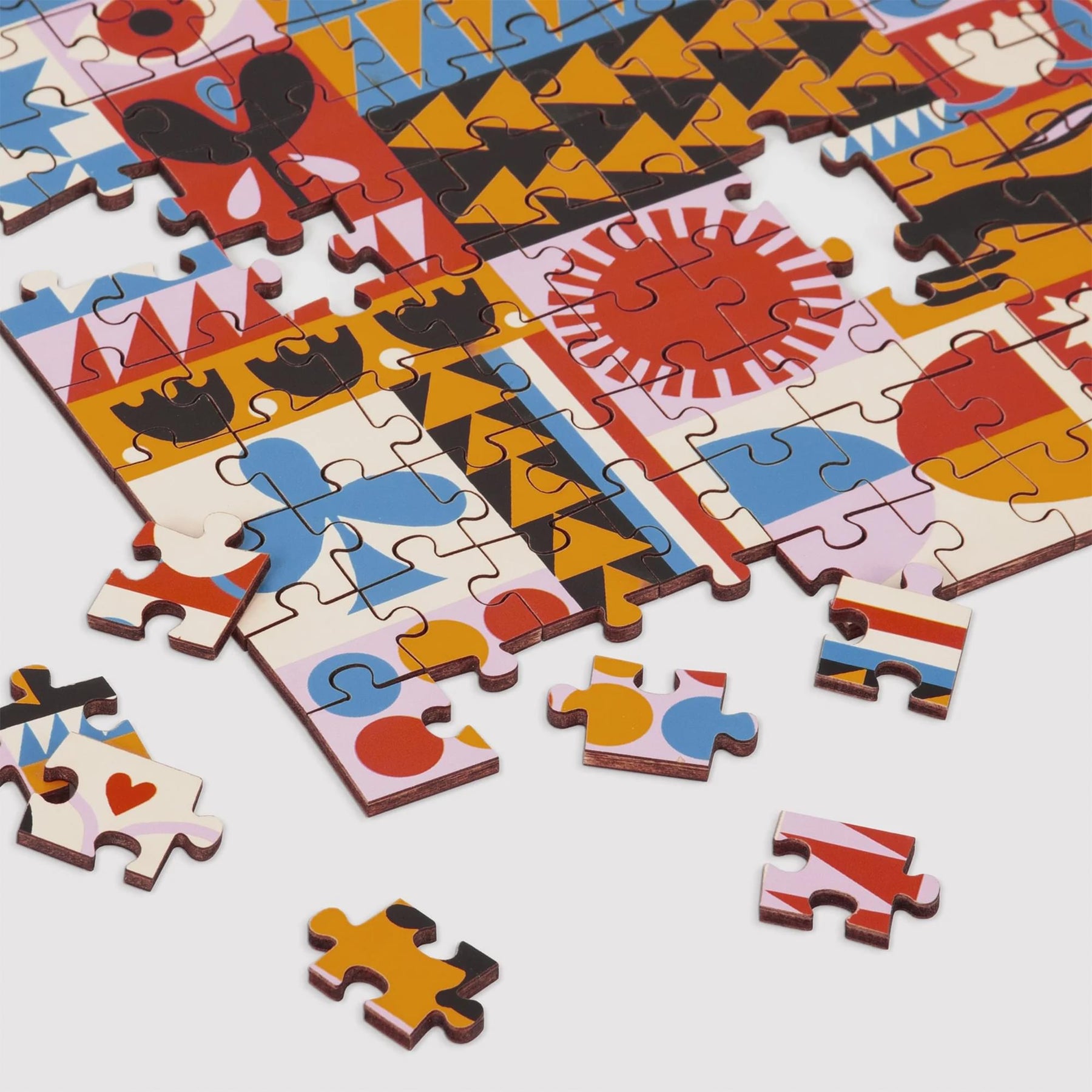 Lisa Congdon Rabbit Quilt 144-Piece Wood Jigsaw Puzzle