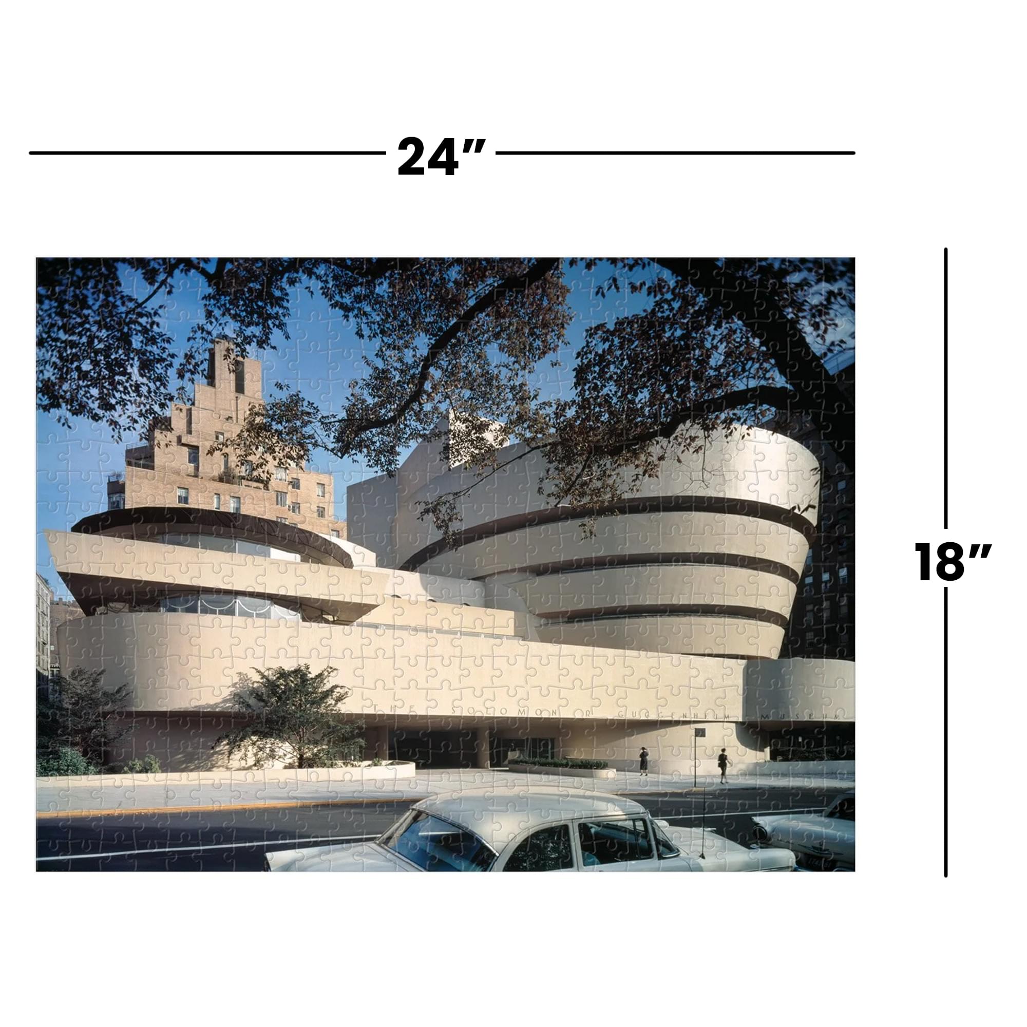 Frank Lloyd Wright Guggenheim 2-Sided 500 Piece Jigsaw Puzzle