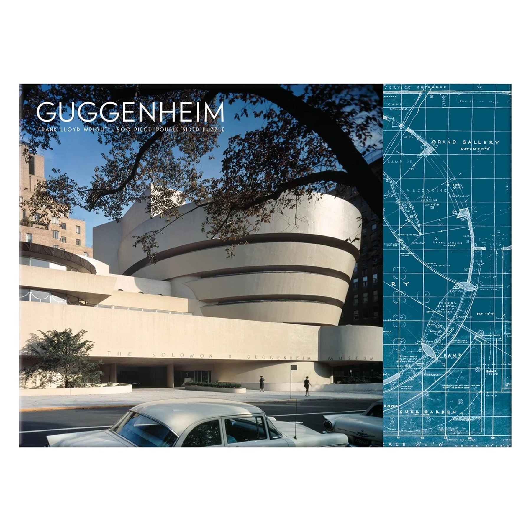 Frank Lloyd Wright Guggenheim 2-Sided 500 Piece Jigsaw Puzzle