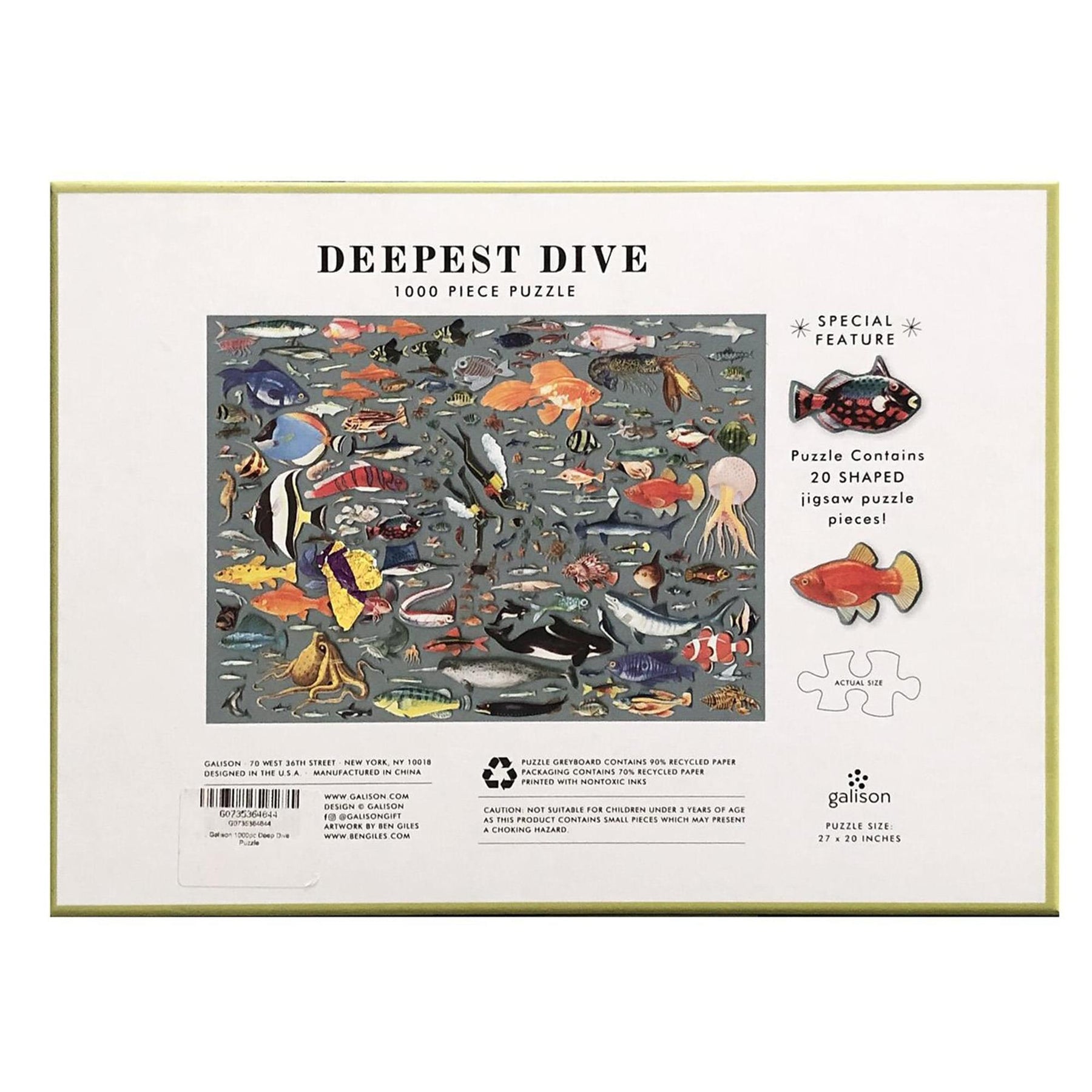 Deepest Dive 1000-Piece (20 Shaped) Jigsaw Puzzle